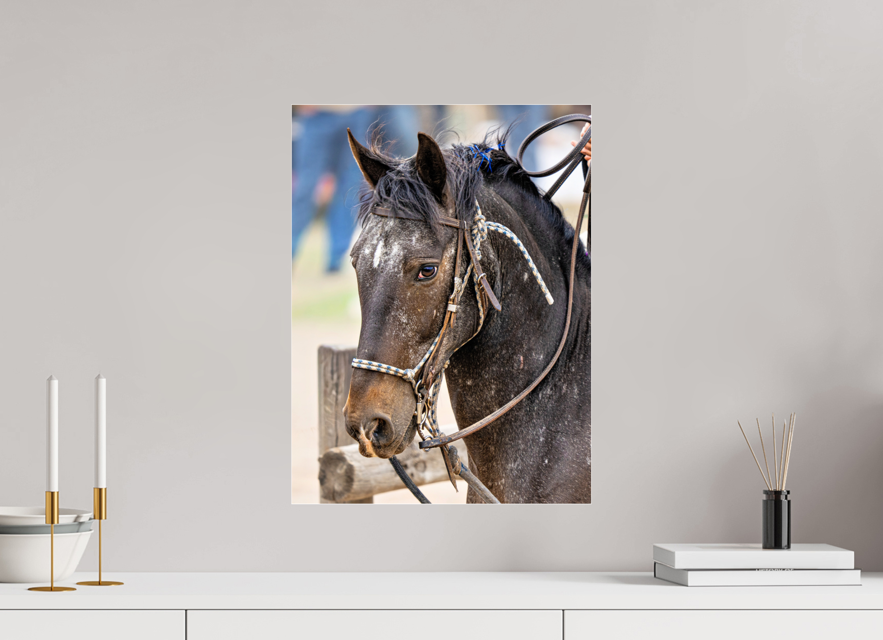 15 x 20″, ACRYLIC Pack Horse Portrait 1