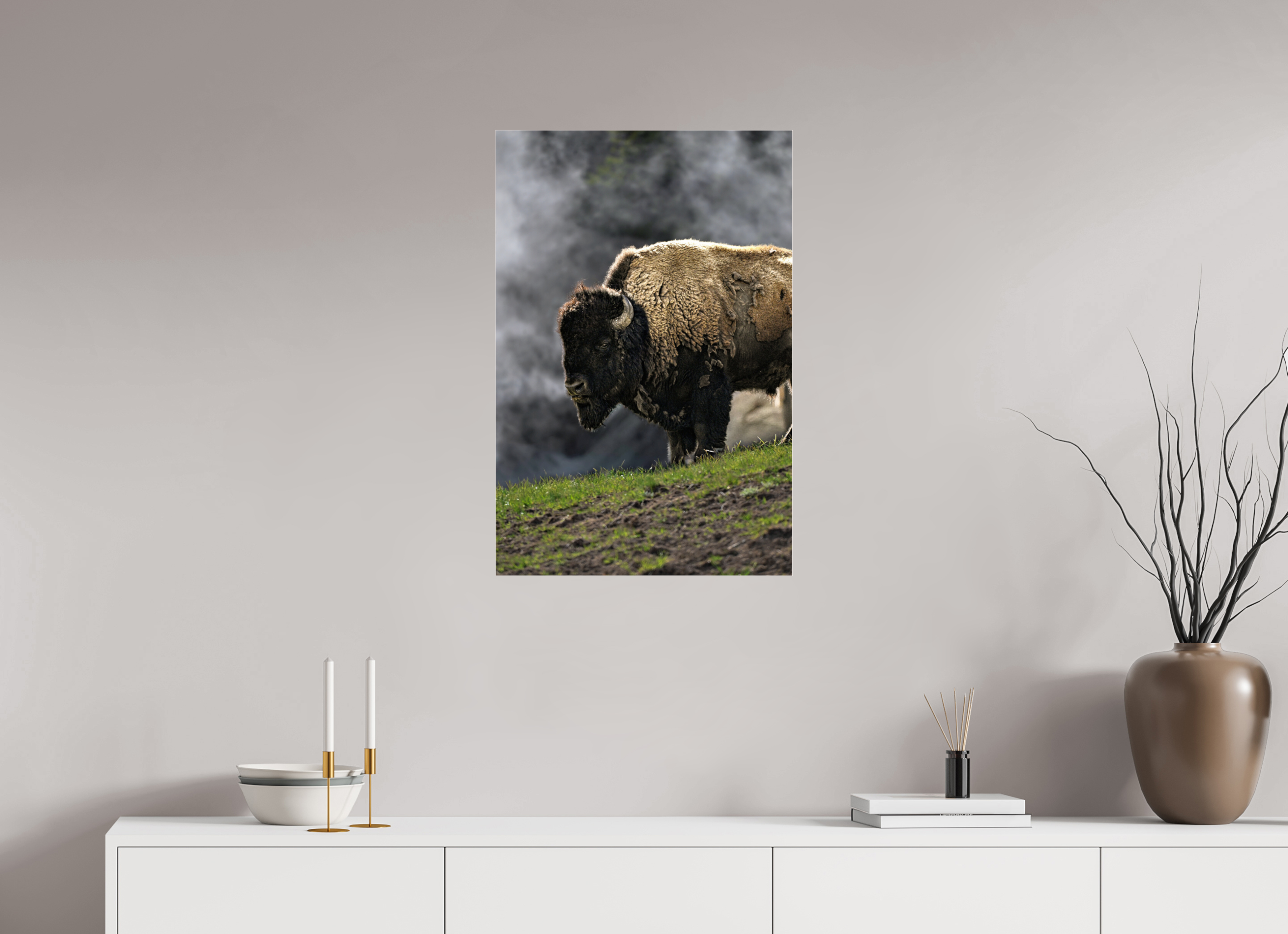 20 x 30″, ACRYLIC Bison