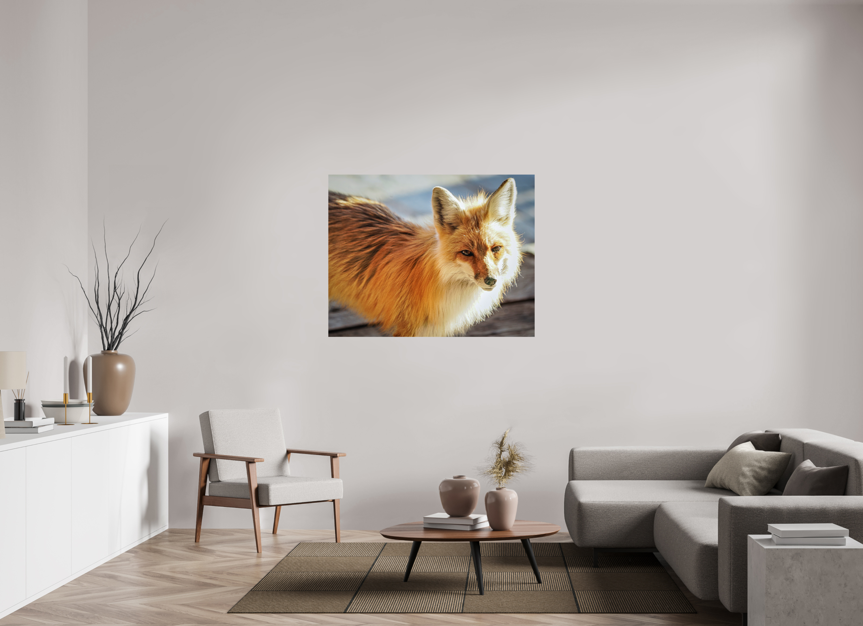49.6 x 39″, PHOTO PAPER Fox