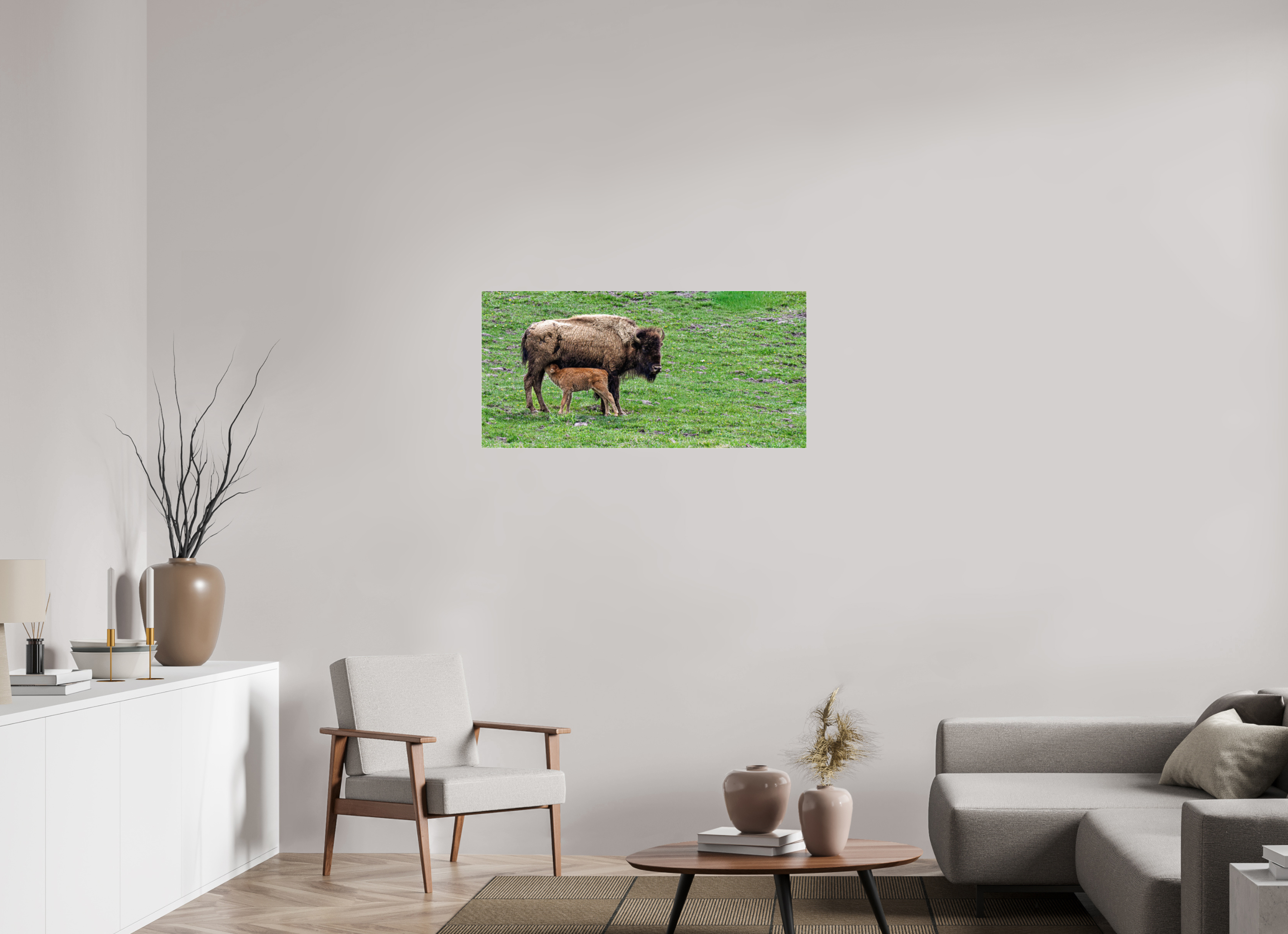 41.3 x 20″, ACRYLIC Red Dog Nursing