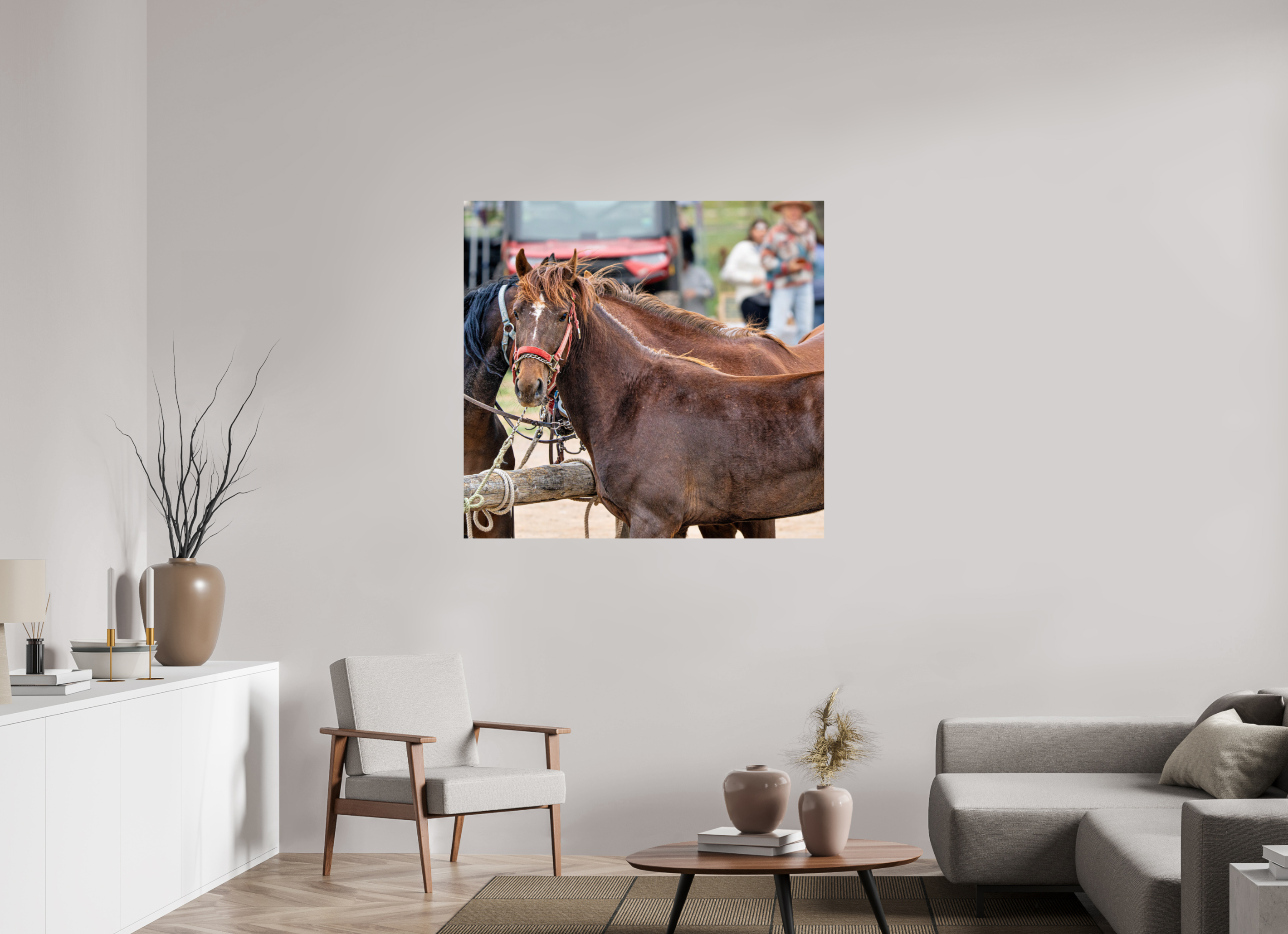45.9 x 43″, METAL Pack Horse Portrait 10 Web Exclusive