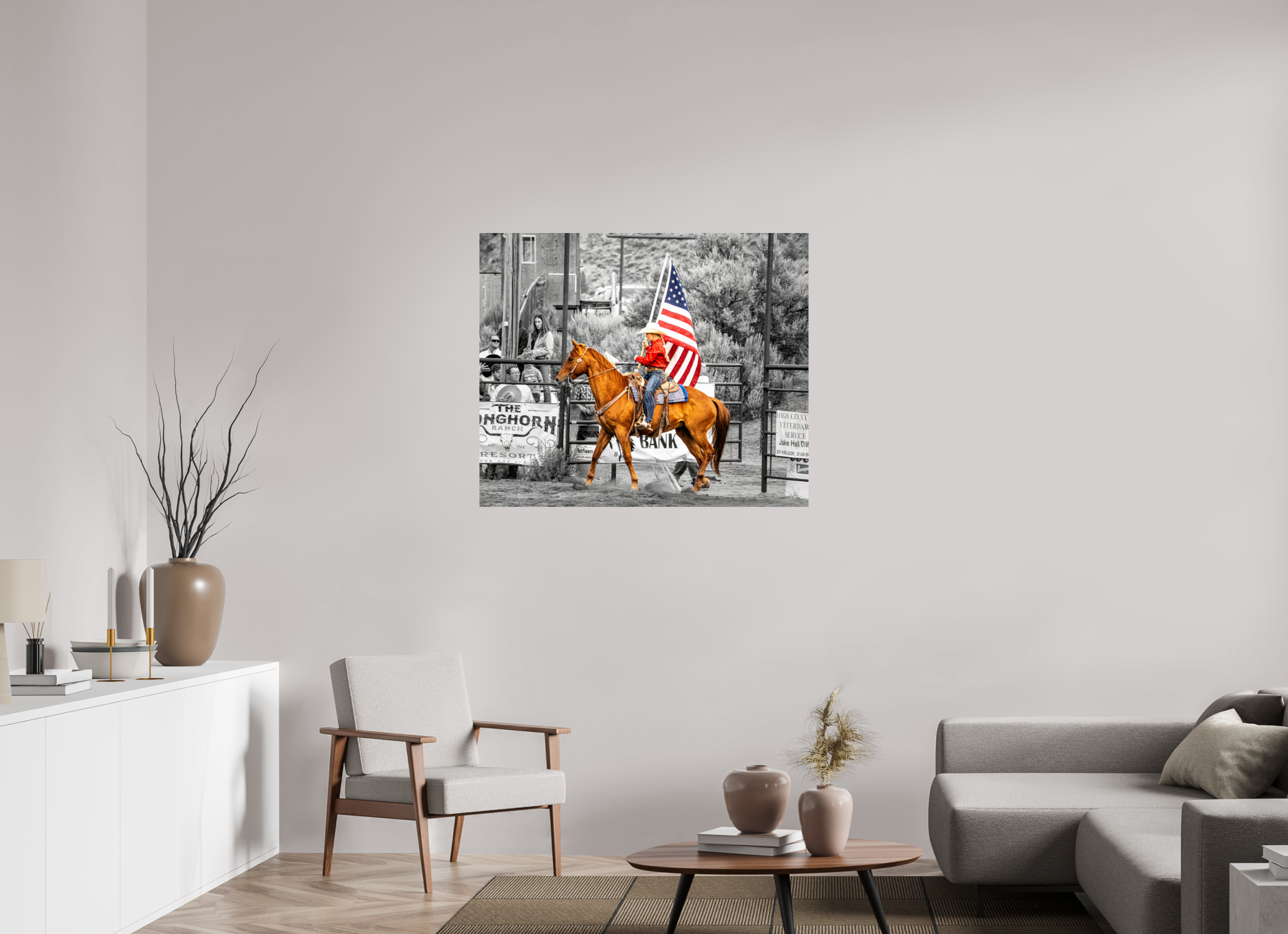 42 x 35″, PHOTO PAPER America 250 Flag Rider 5