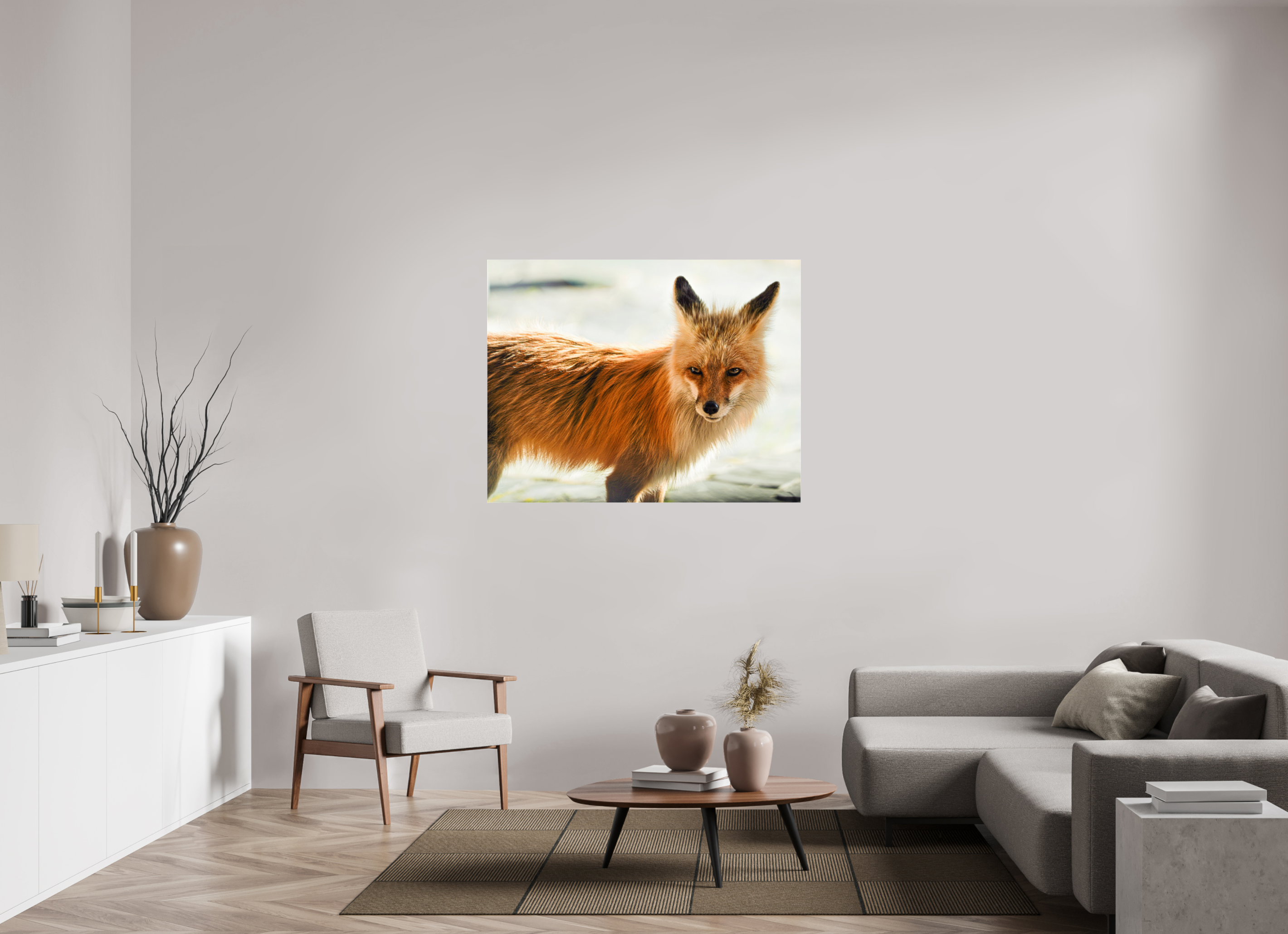 50.4 x 39″, ACRYLIC Fox