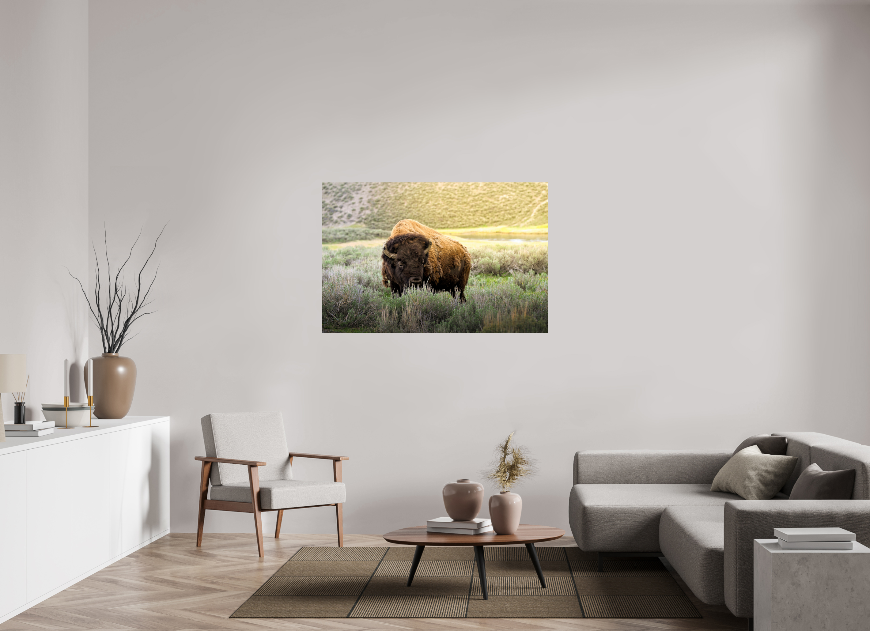54 x 36″, PHOTO PAPER Bison