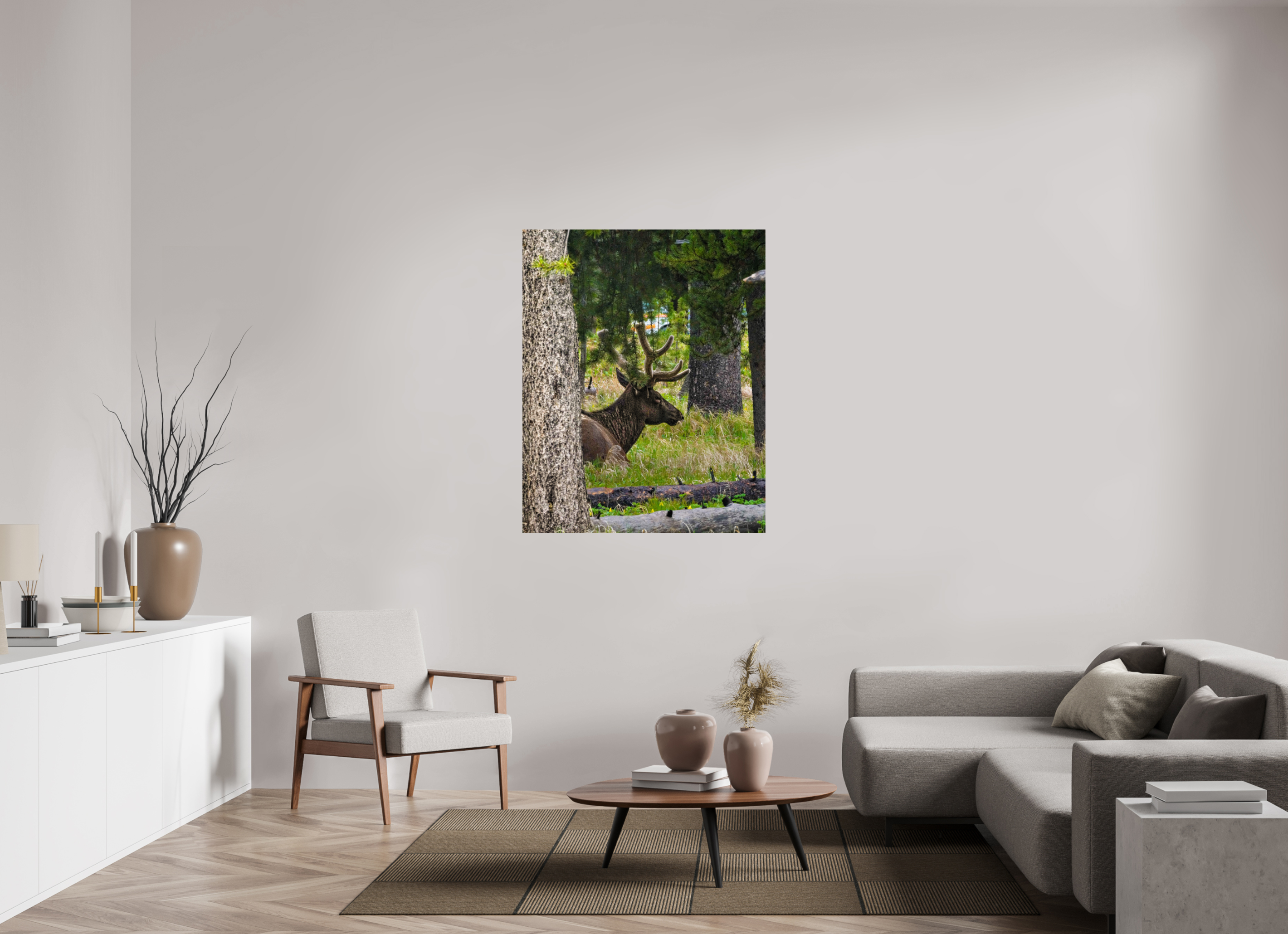 39 x 48.7″, METAL Elk