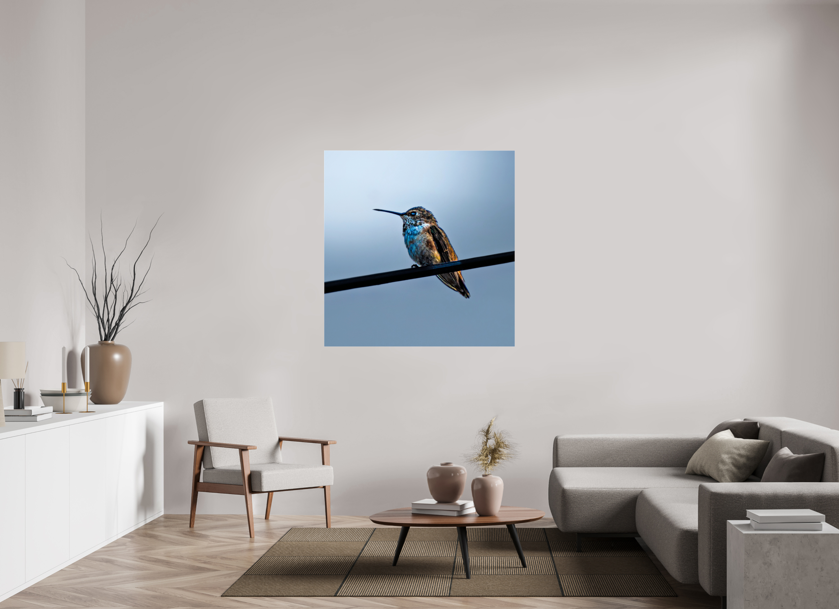 47 x 48.3″, ACRYLIC Hummingbird