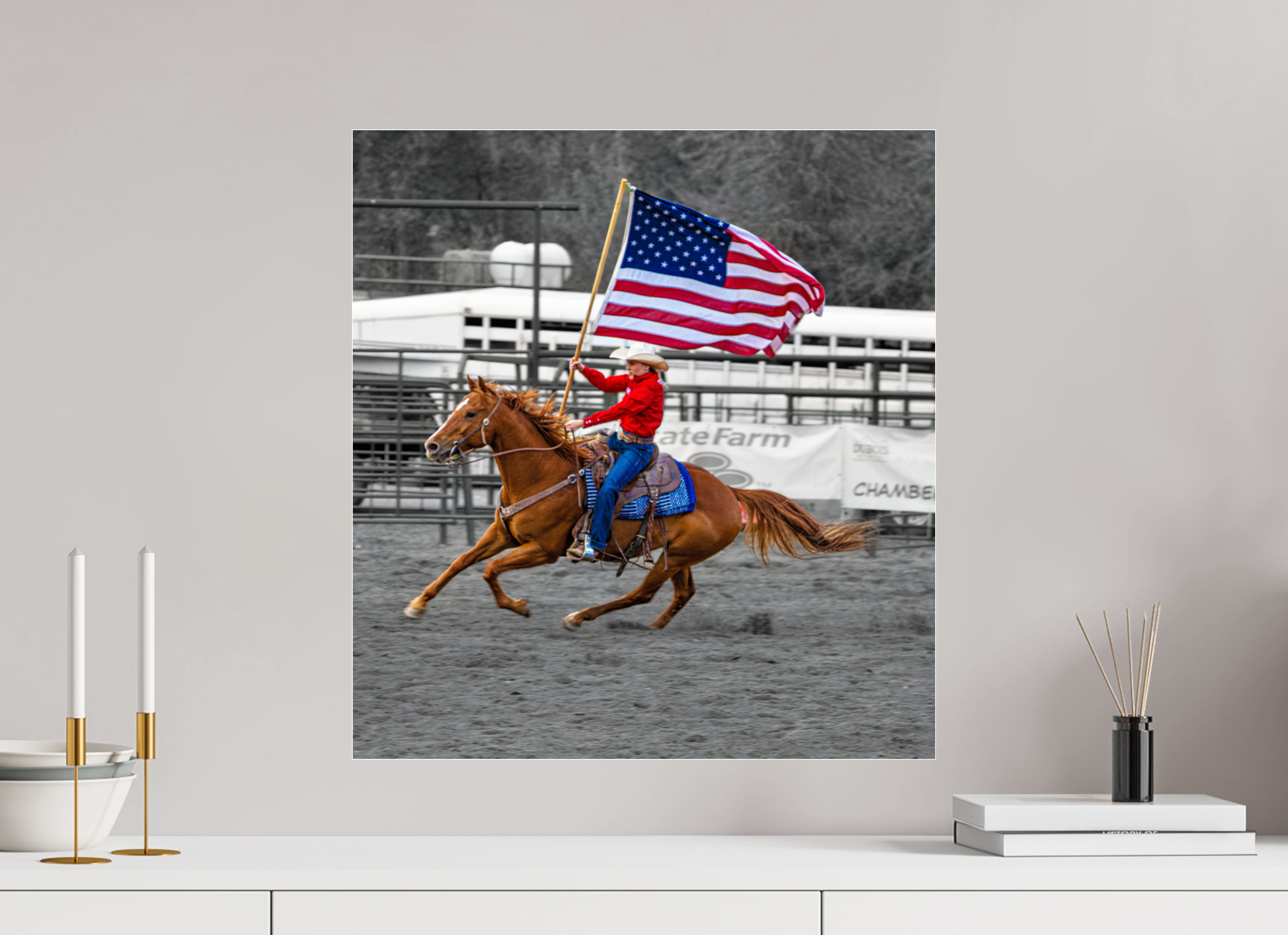 20 x 21.6″, ACRYLIC America 250 Flag Rider 14