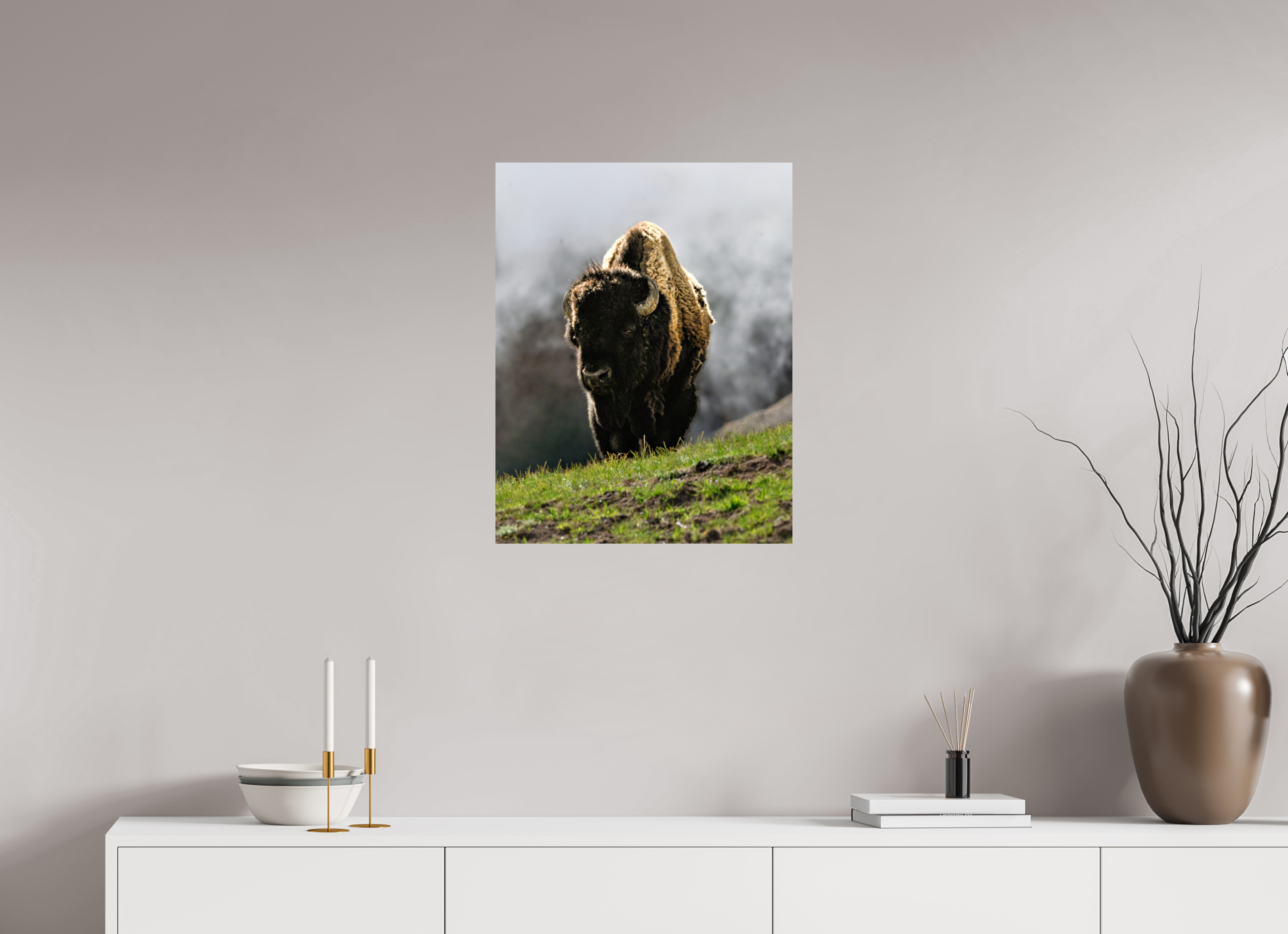20 x 25.7″, METAL Bison