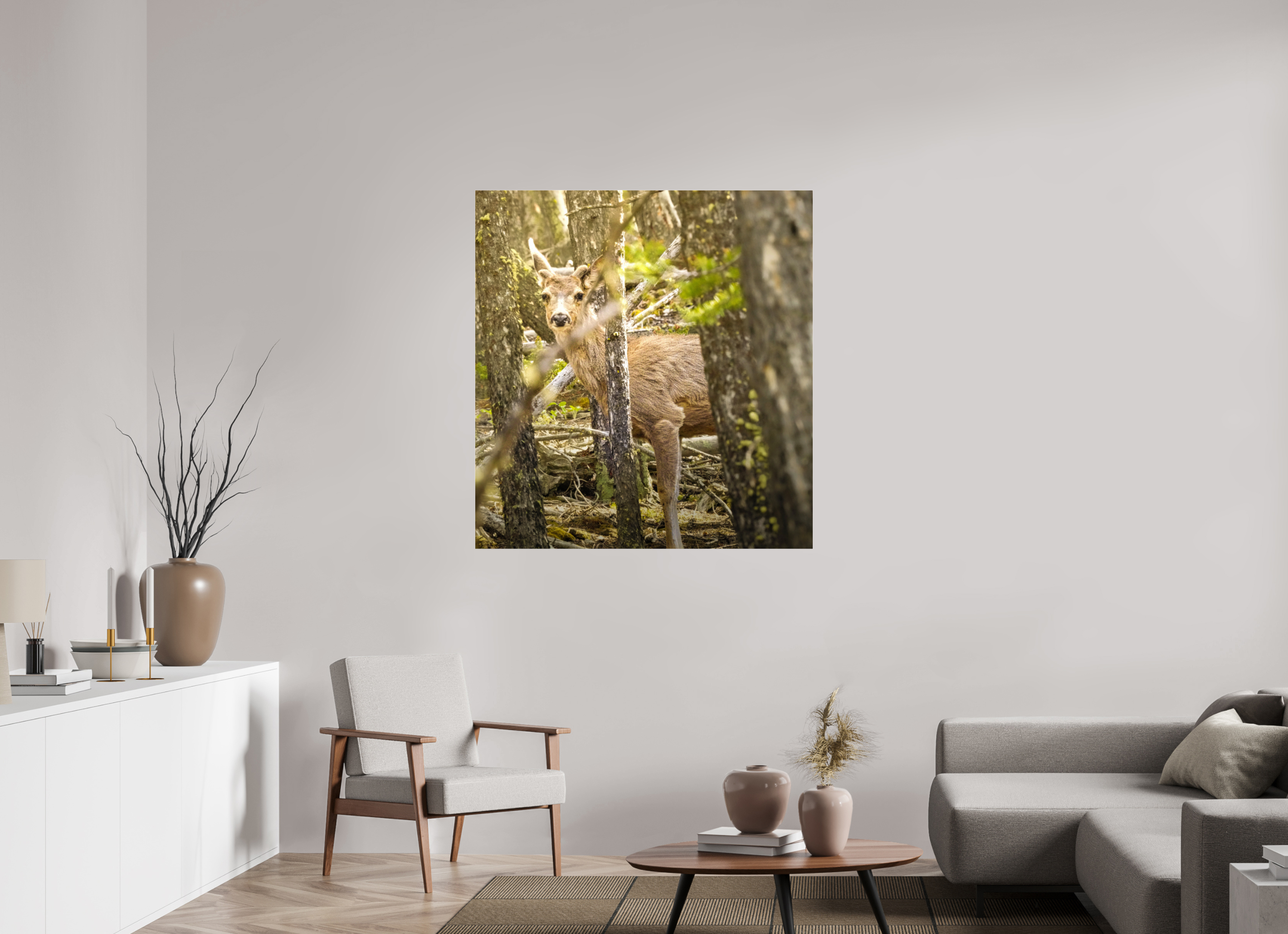 43 x 45.7″, ACRYLIC Deer