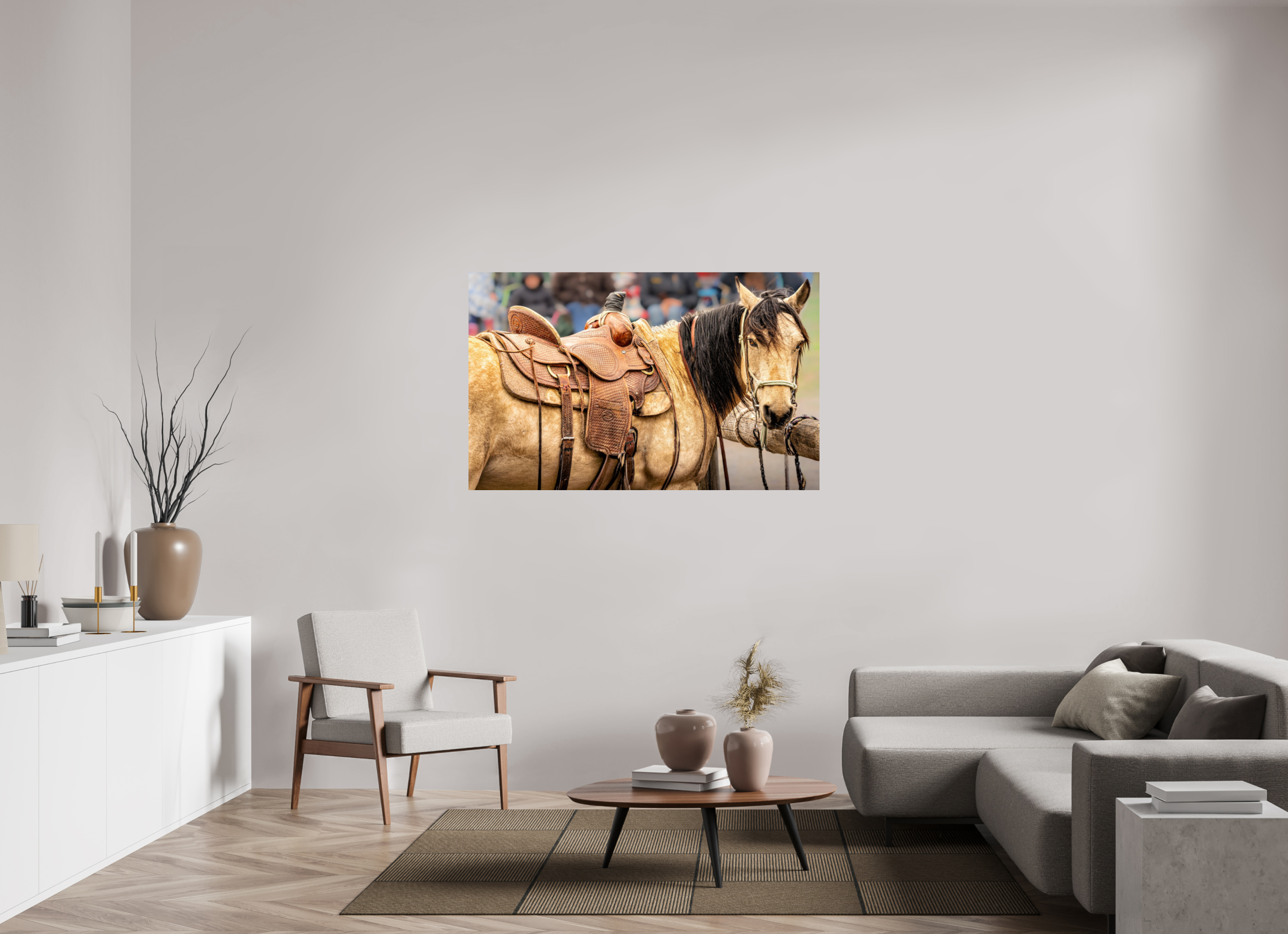 56.4 x 35″, METAL Pack Horse Portrait 7