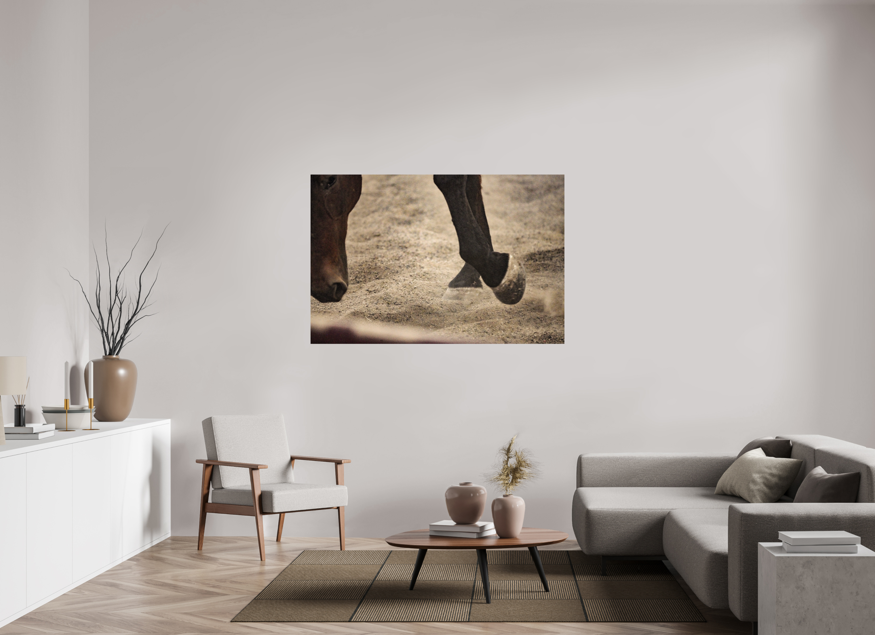 60 x 40″, METAL Pawing