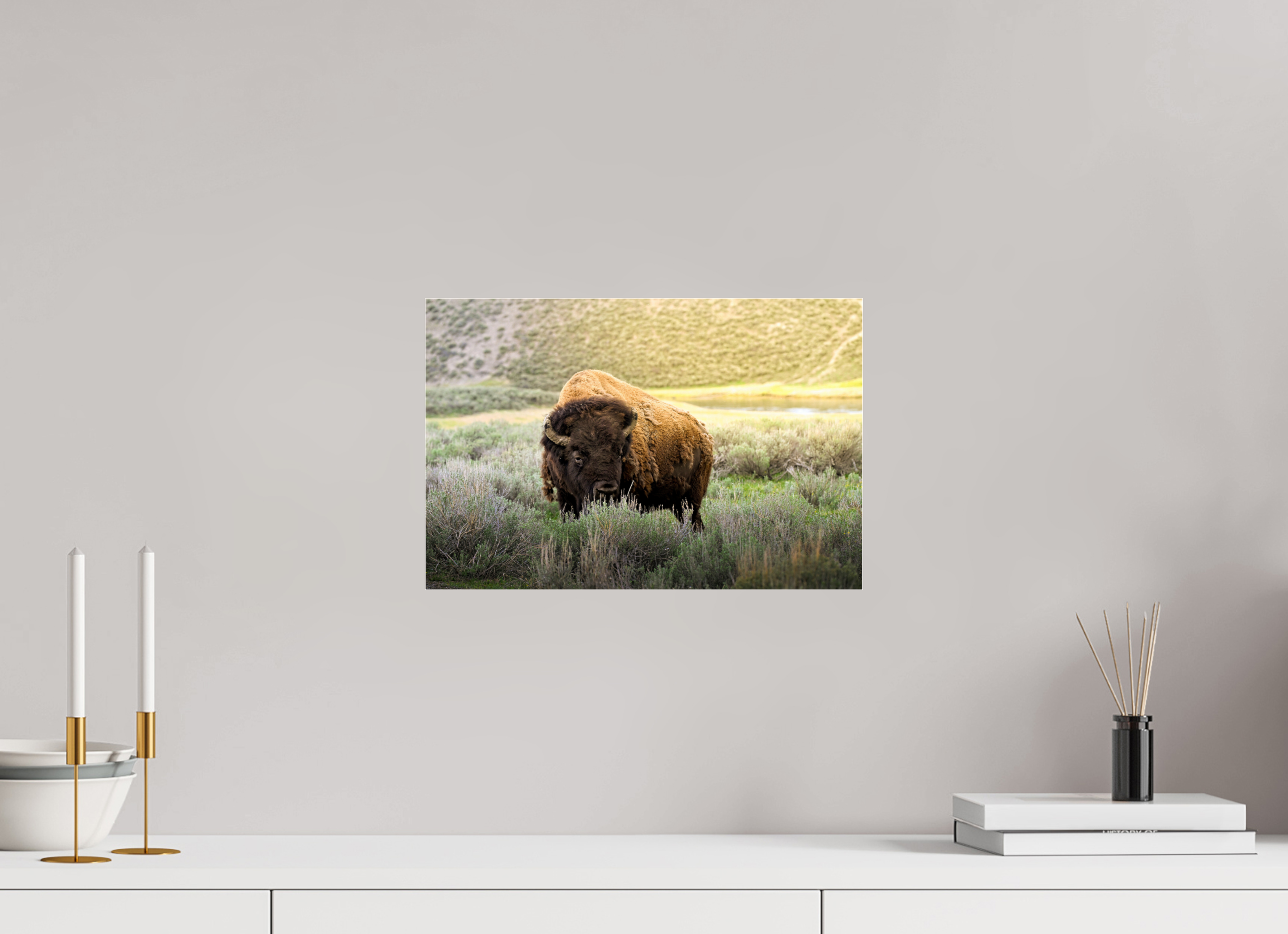 15 x 10″, ACRYLIC Bison