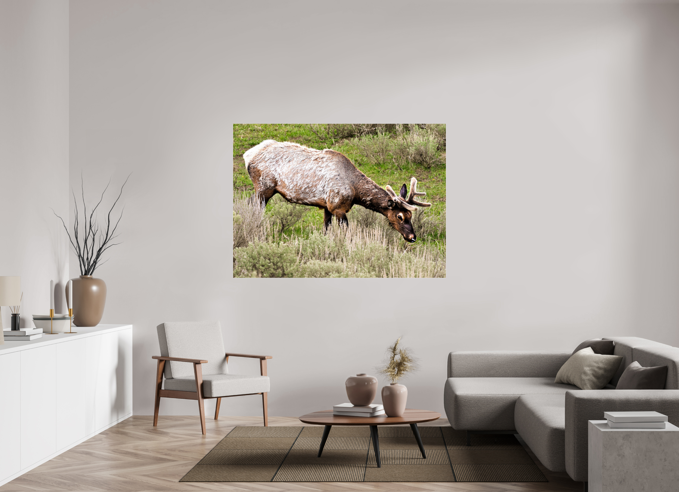 64.8 x 47″, ACRYLIC Elk