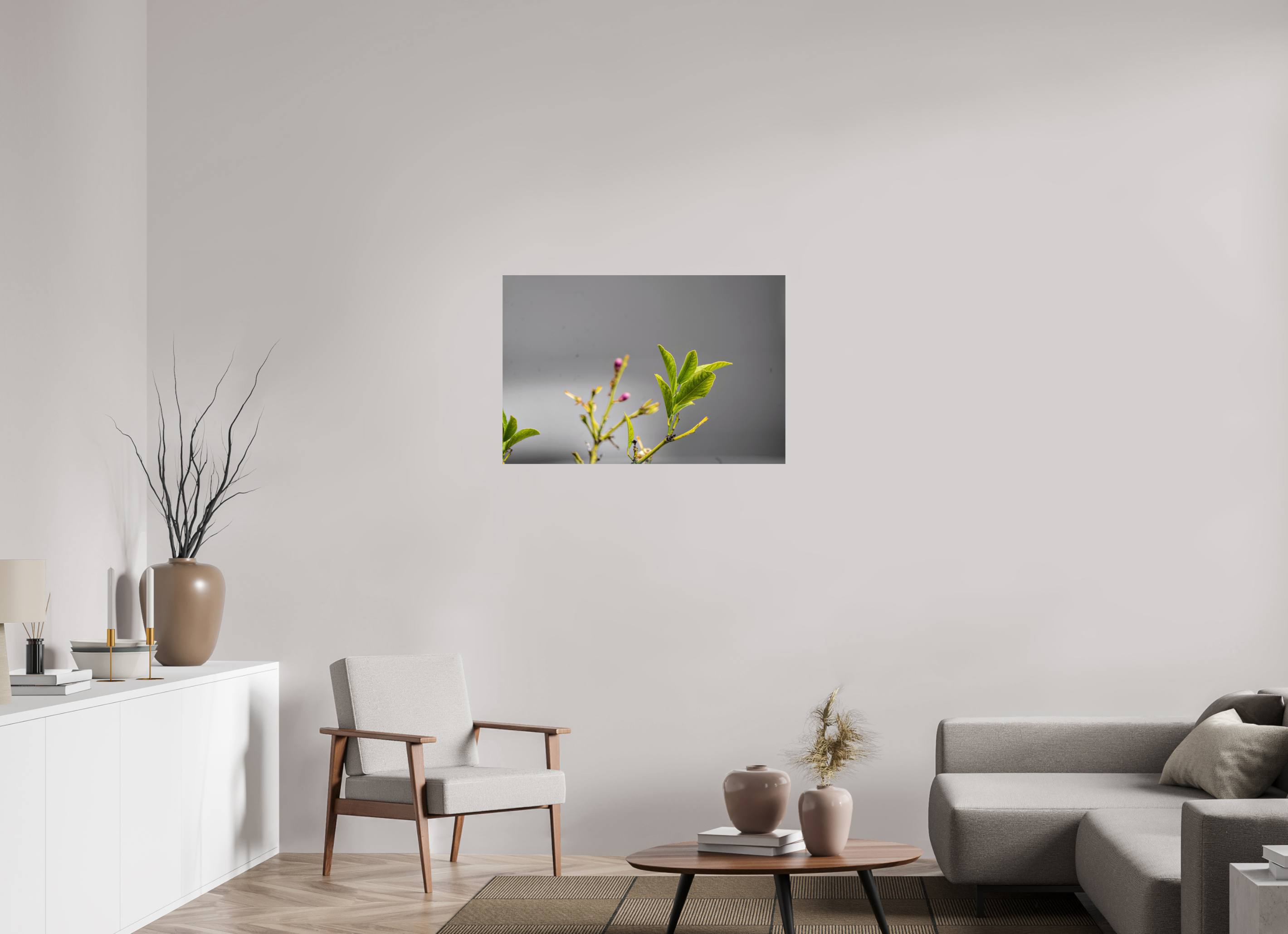36 x 24″, METAL Green Leaves