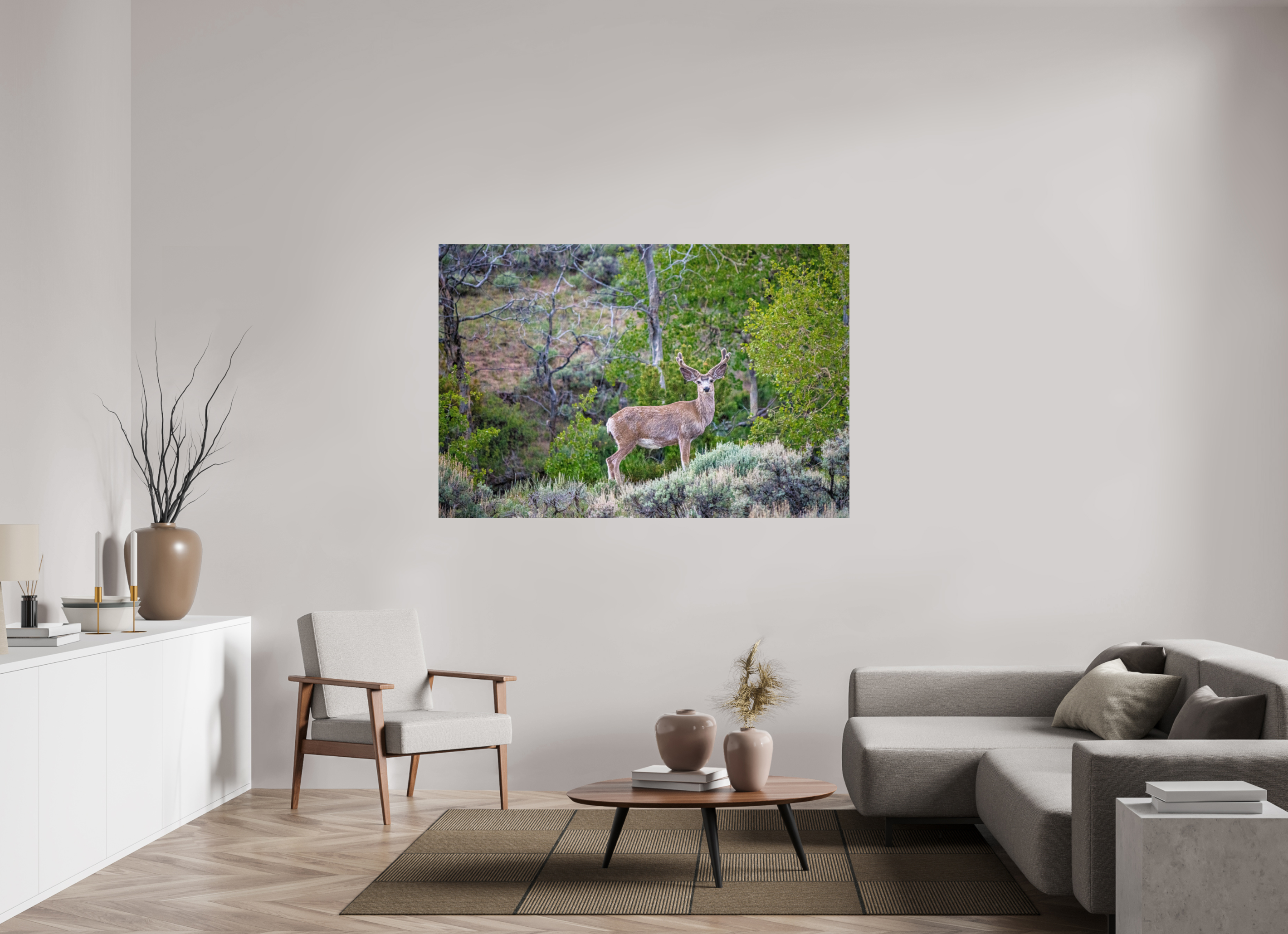 66 x 44″, METAL Deer