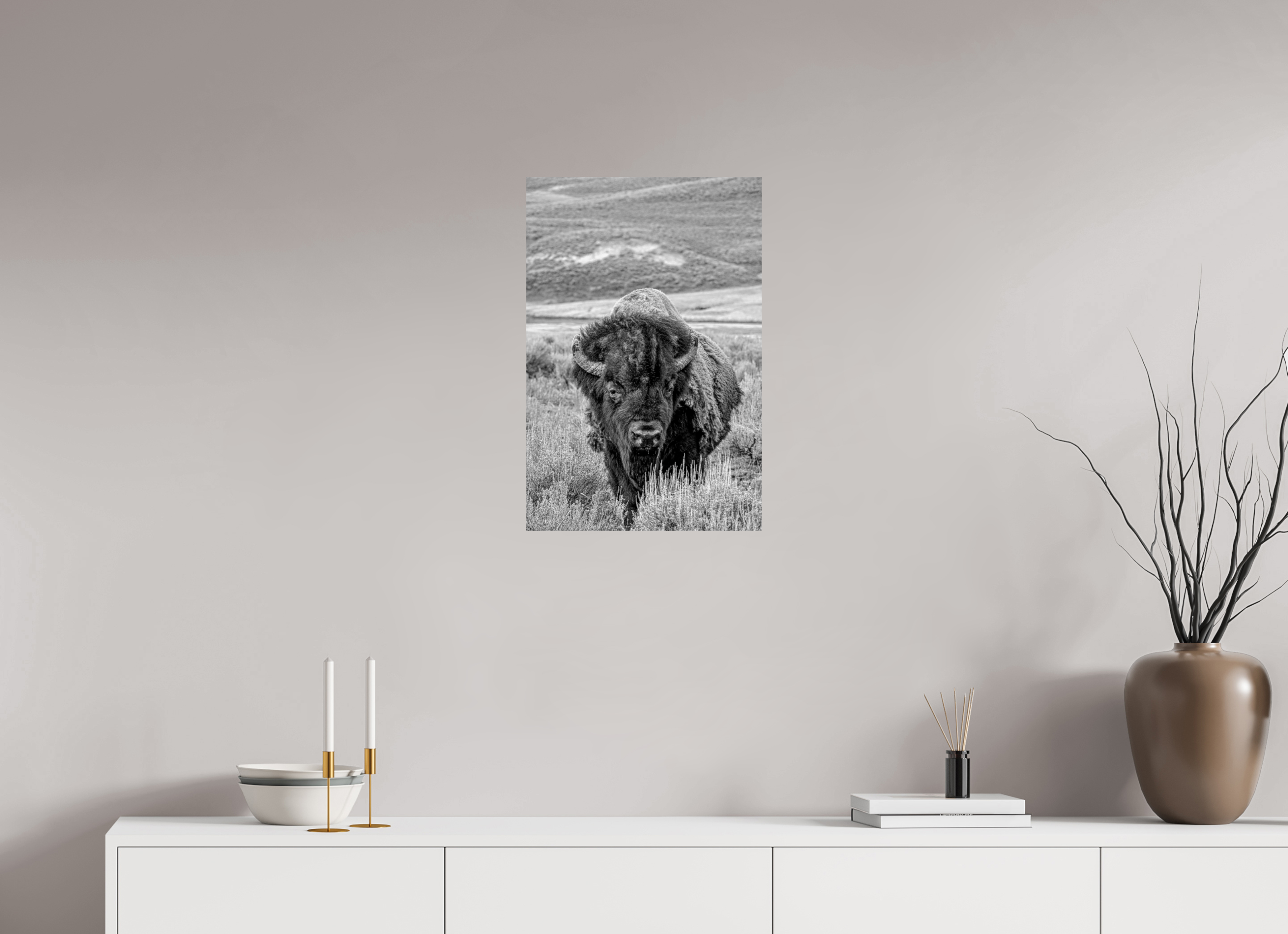 16 x 24″, PHOTO PAPER Monochrome Bison