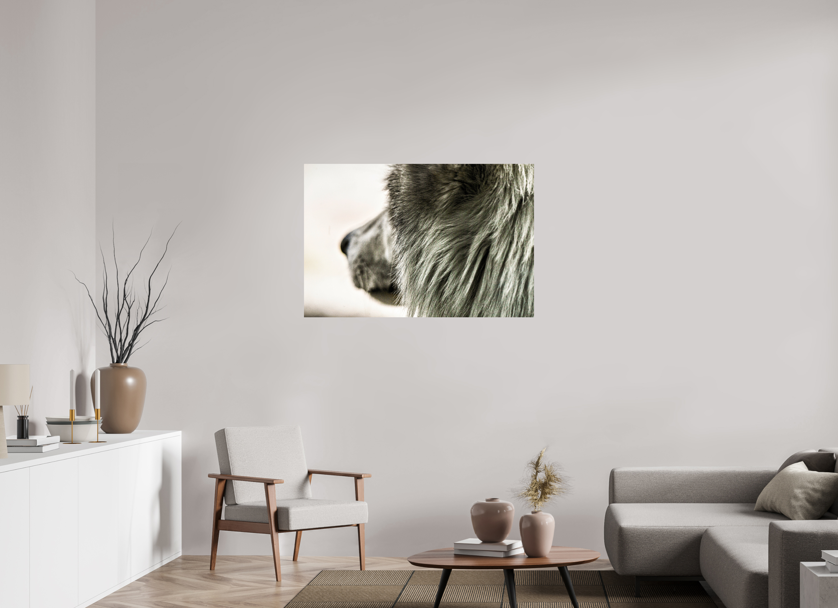 45 x 30″, METAL Wolf