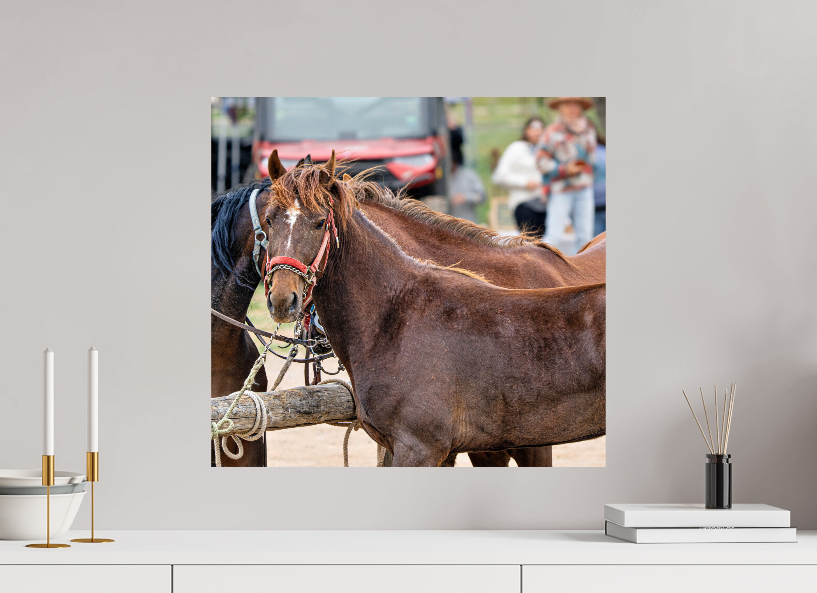 21.3 x 20″, METAL Pack Horse Portrait 10 Web Exclusive