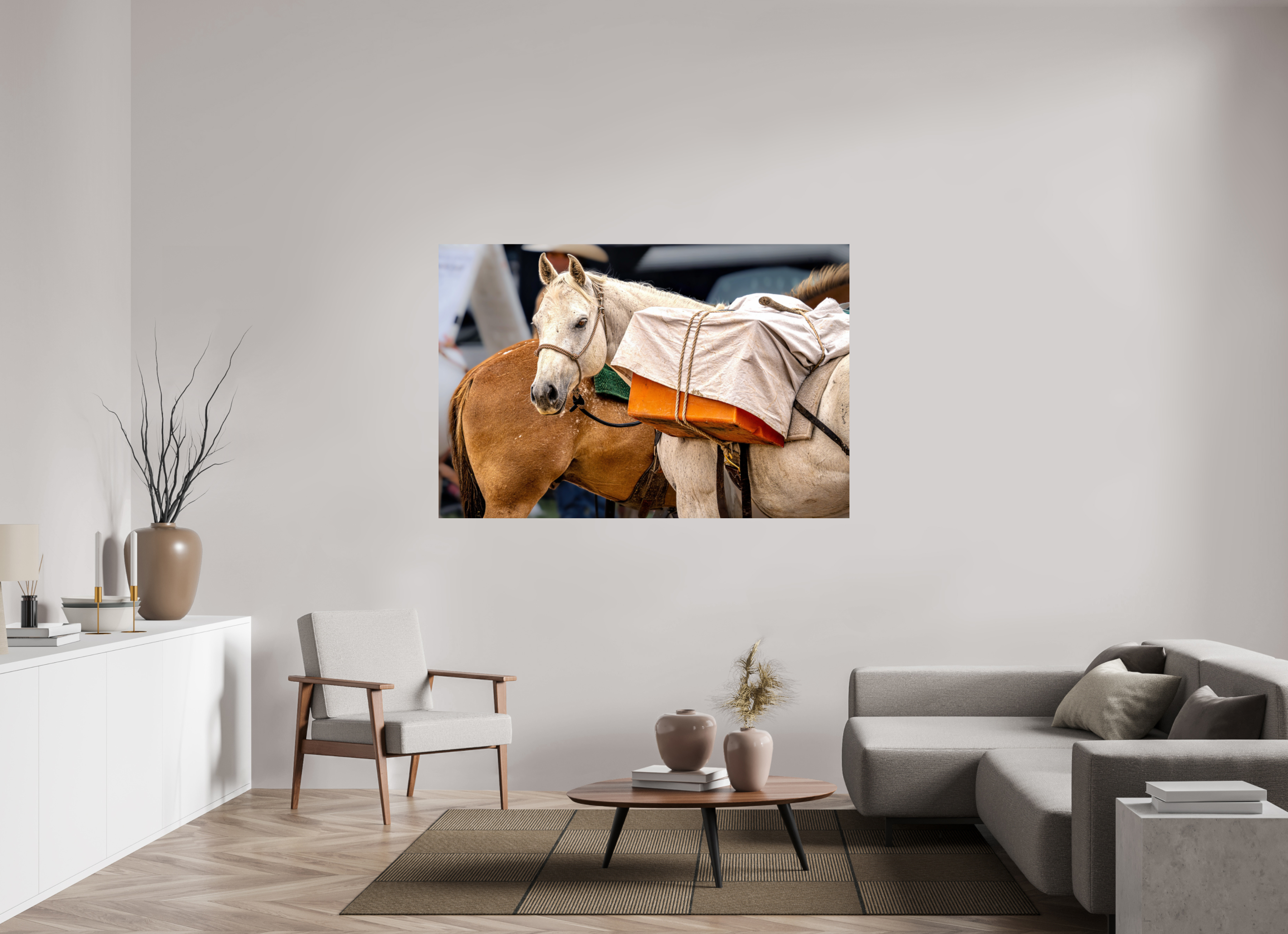66 x 44″, METAL Pack Horse Portrait 19 Web Exclusive