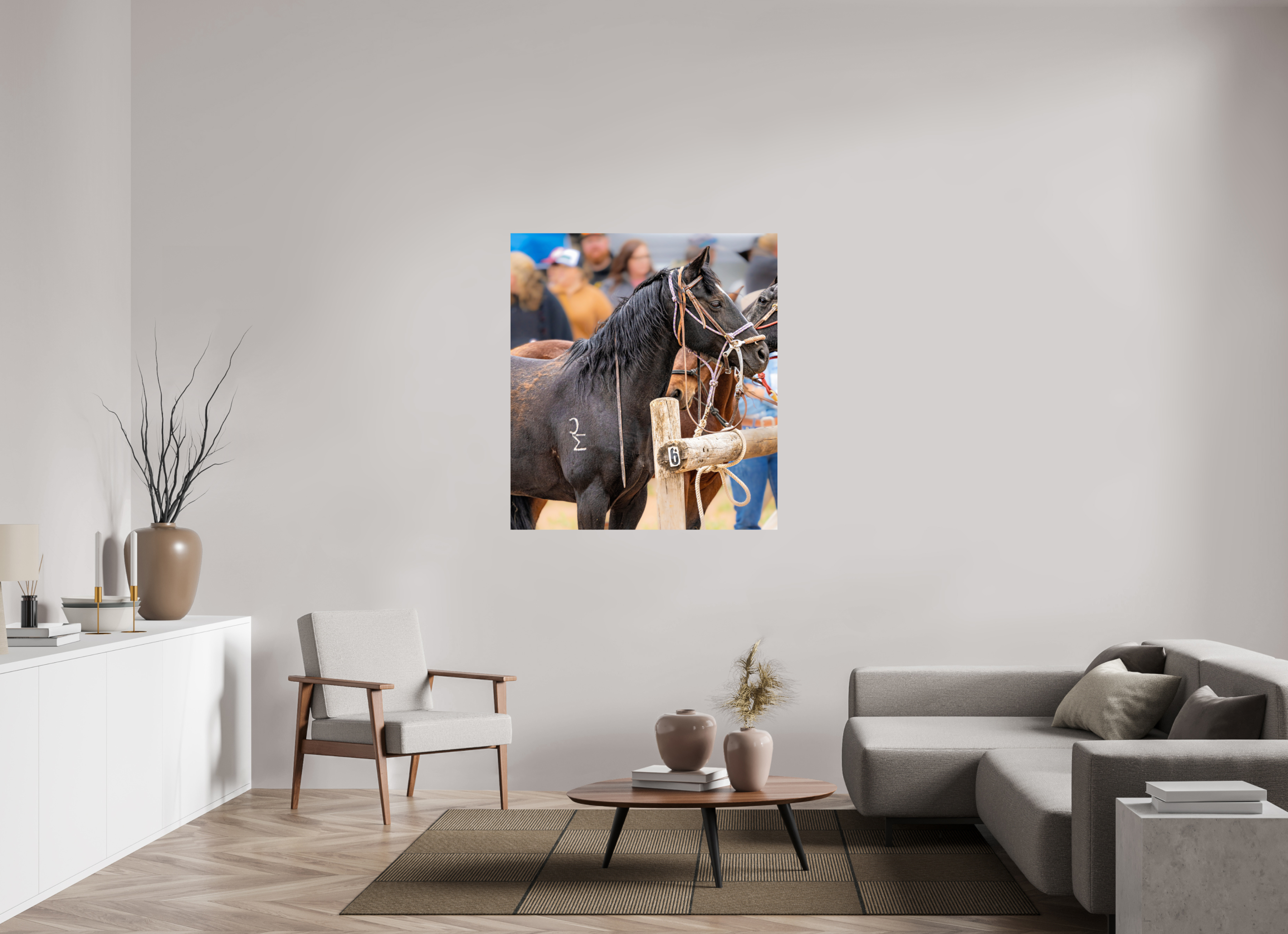 43 x 47.8″, PHOTO PAPER Pack Horse Portrait 2