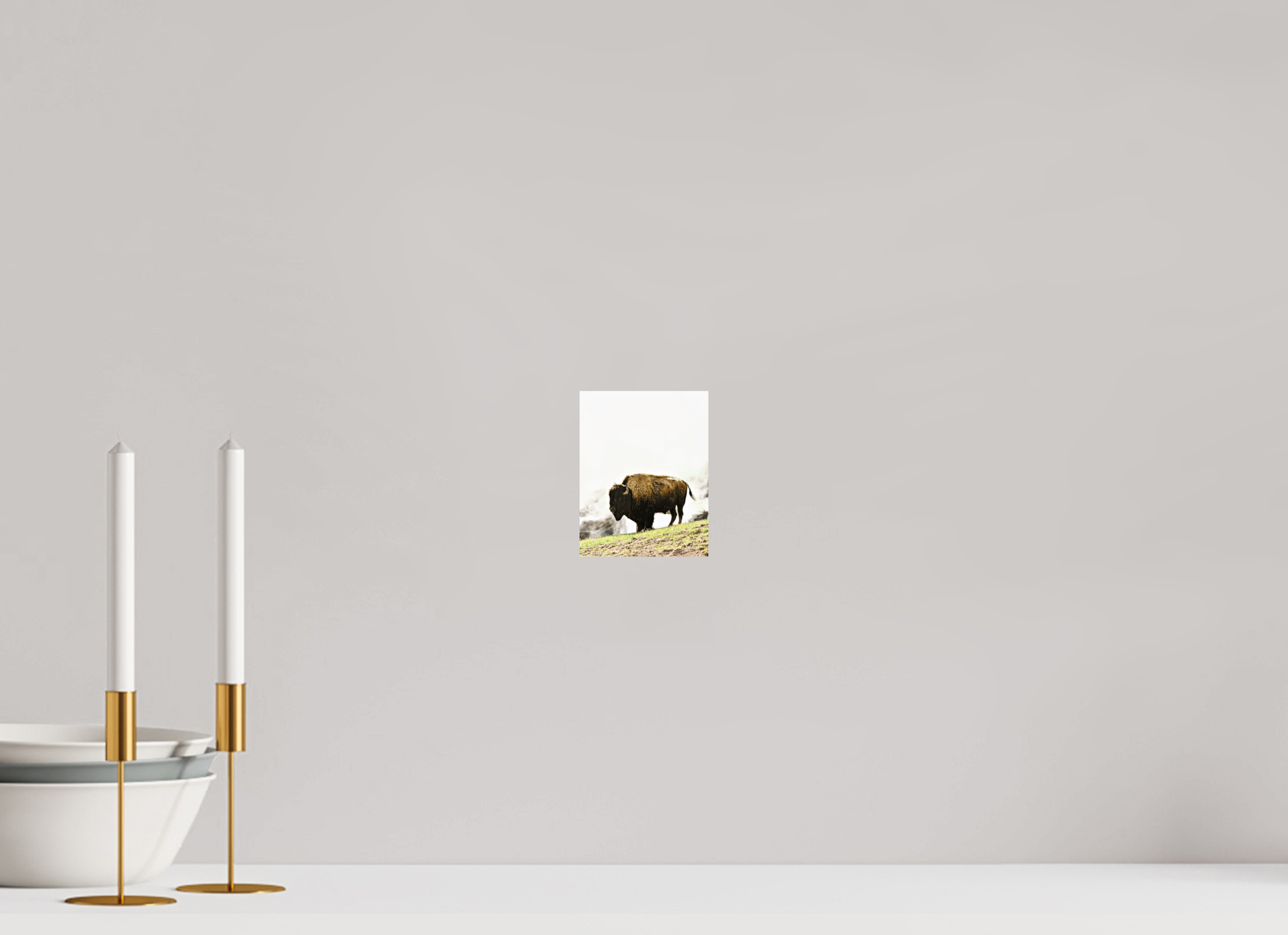 4 x 5.2″, PHOTO PAPER Bison with Steam