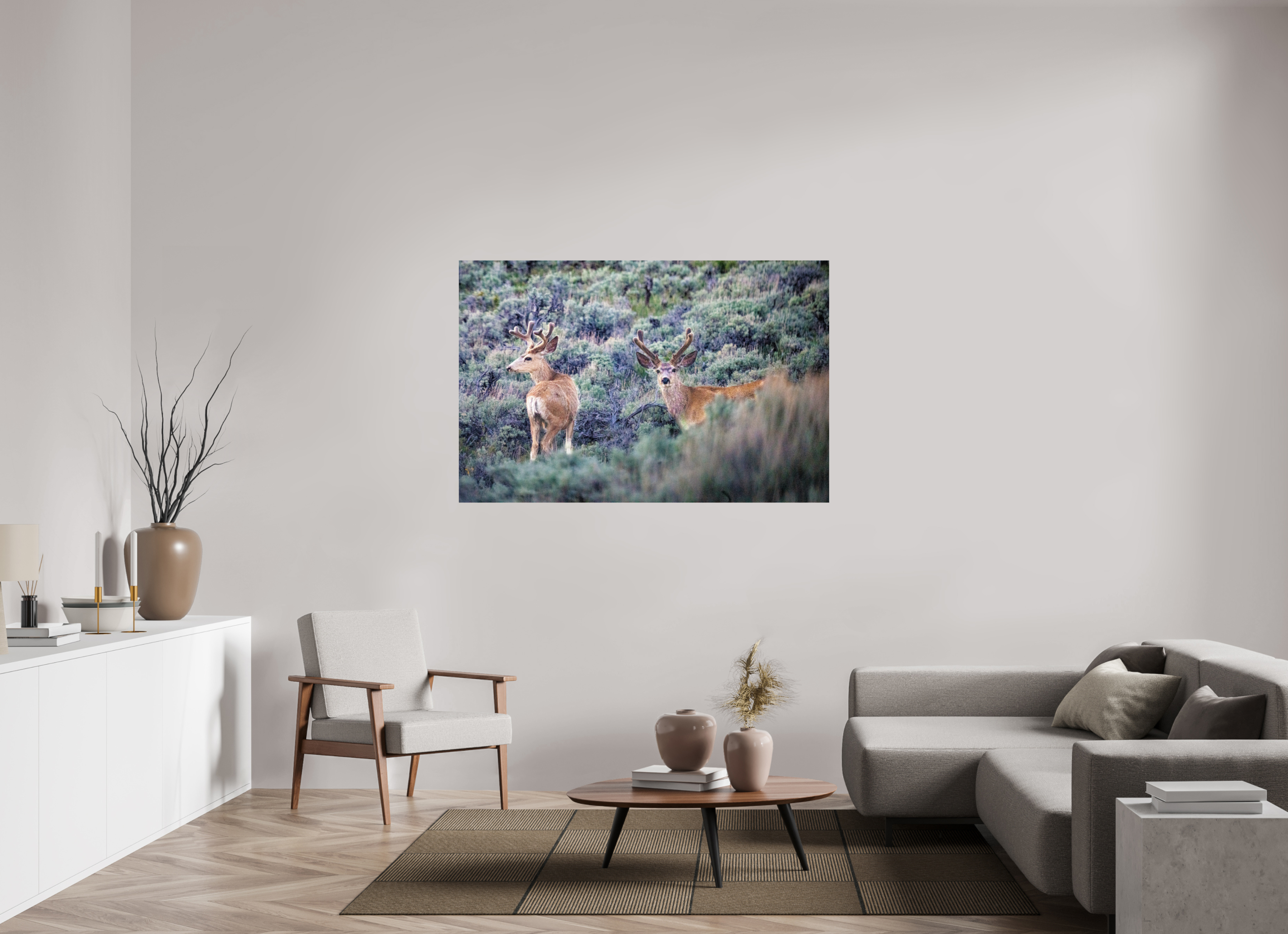 59.6 x 39″, PHOTO PAPER Deer