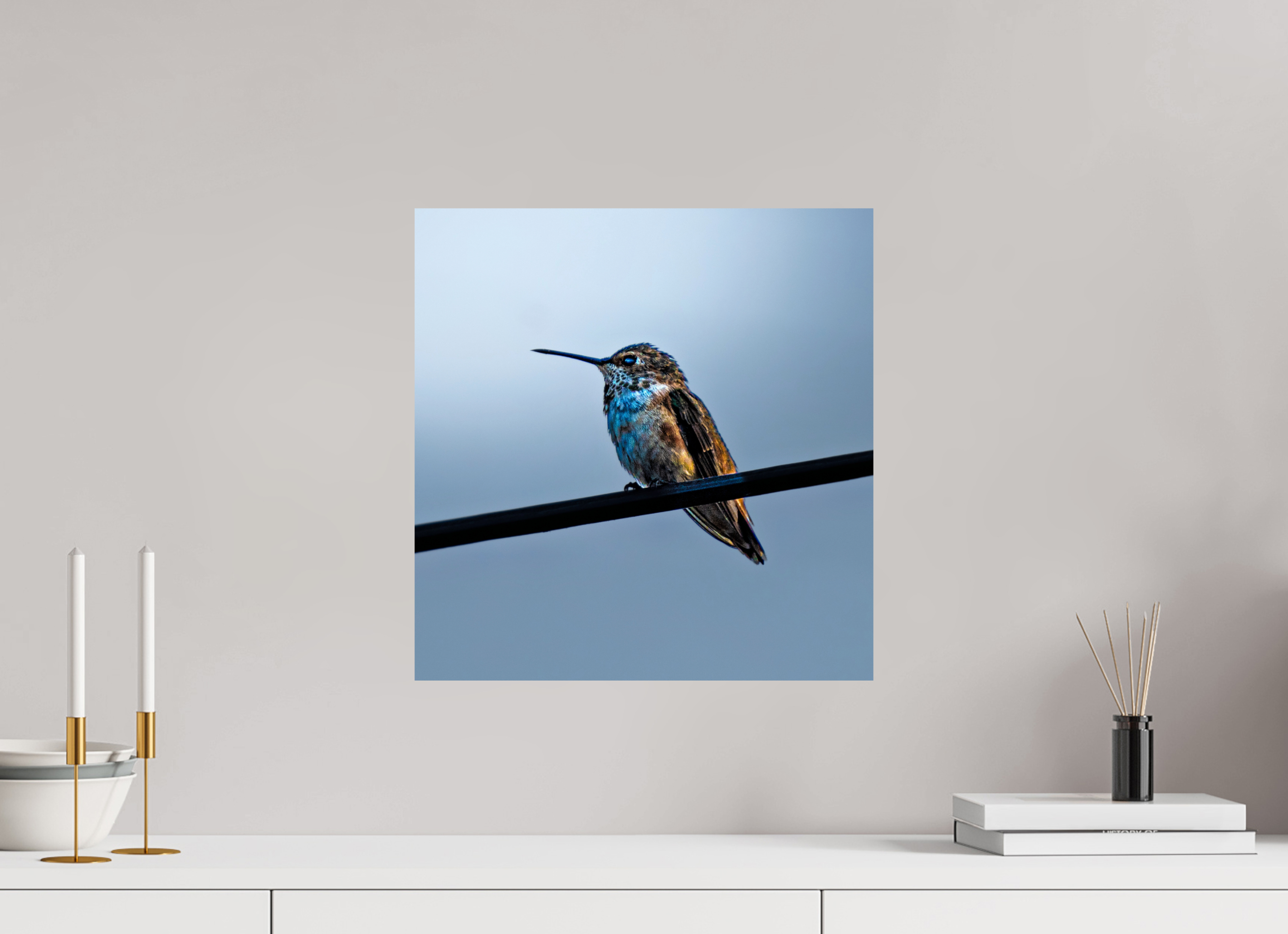 16 x 16.5″, PHOTO PAPER Hummingbird