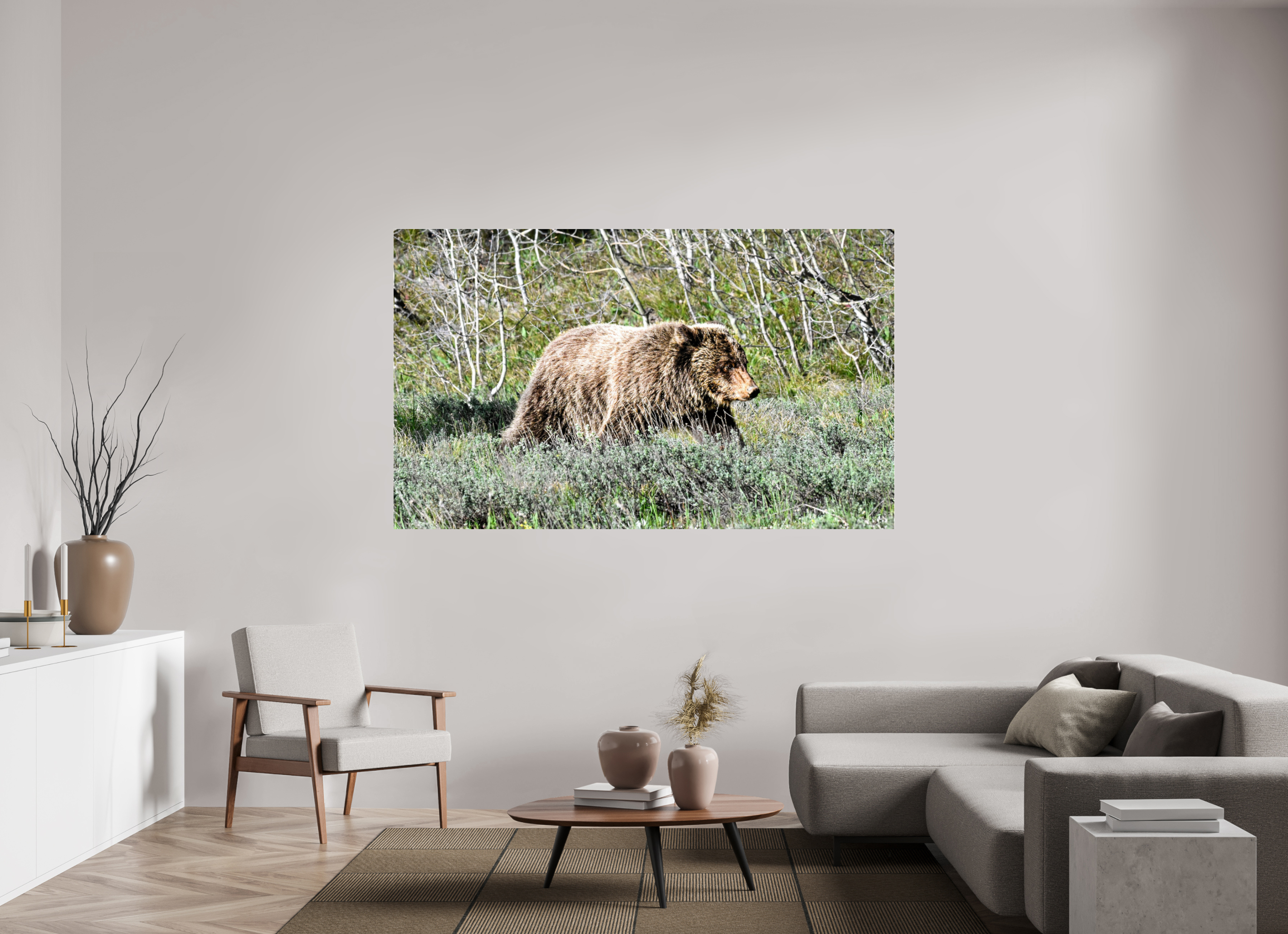 78.5 x 47″, ACRYLIC Bear