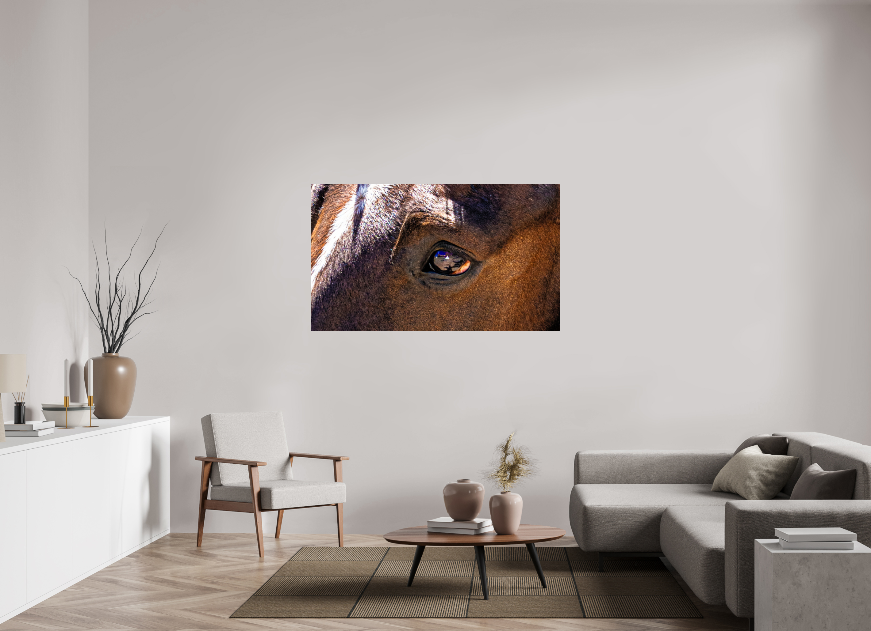 59 x 35″, METAL Pack Horse Eye