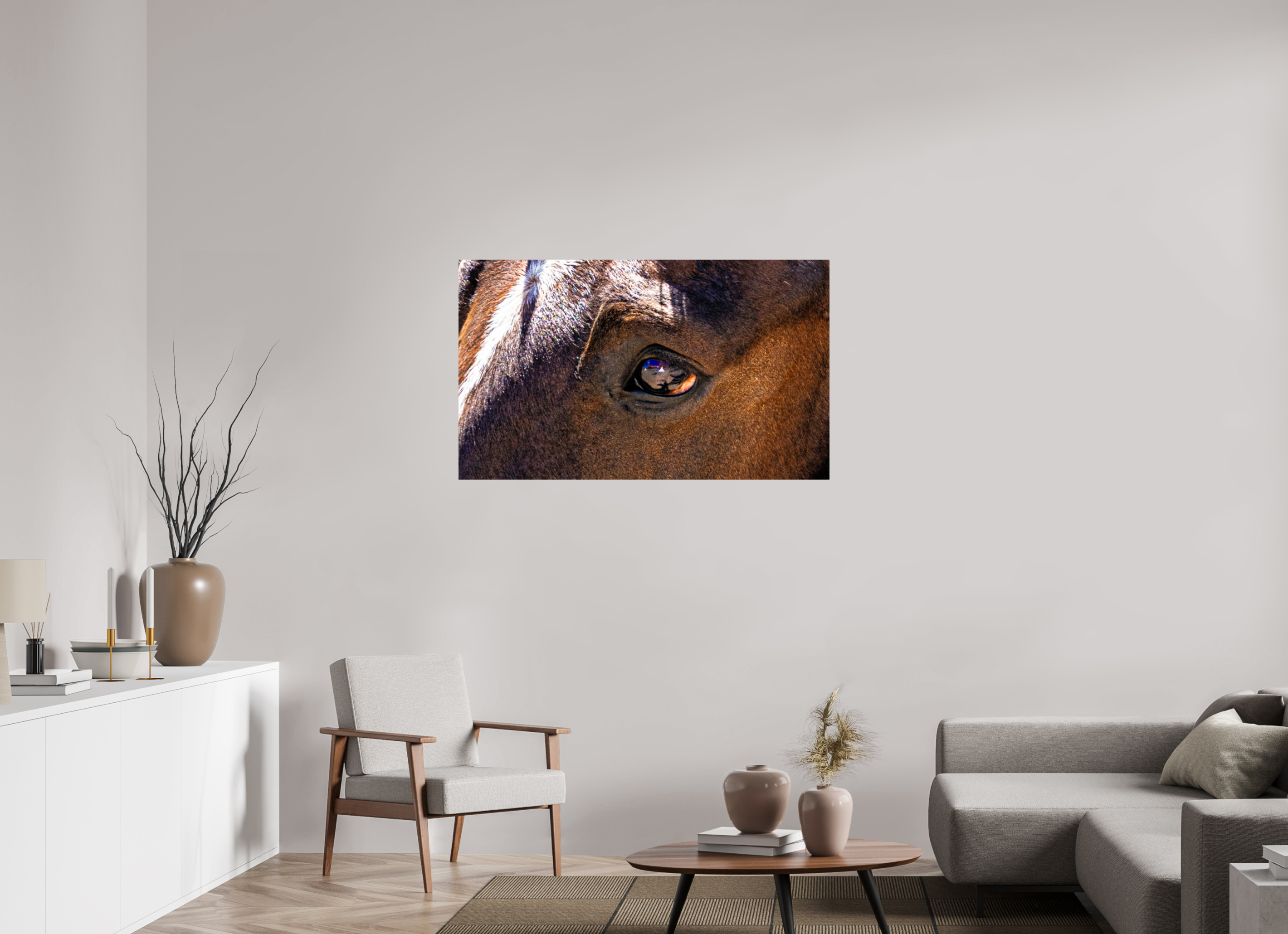 47.2 x 28″, METAL Pack Horse Eye
