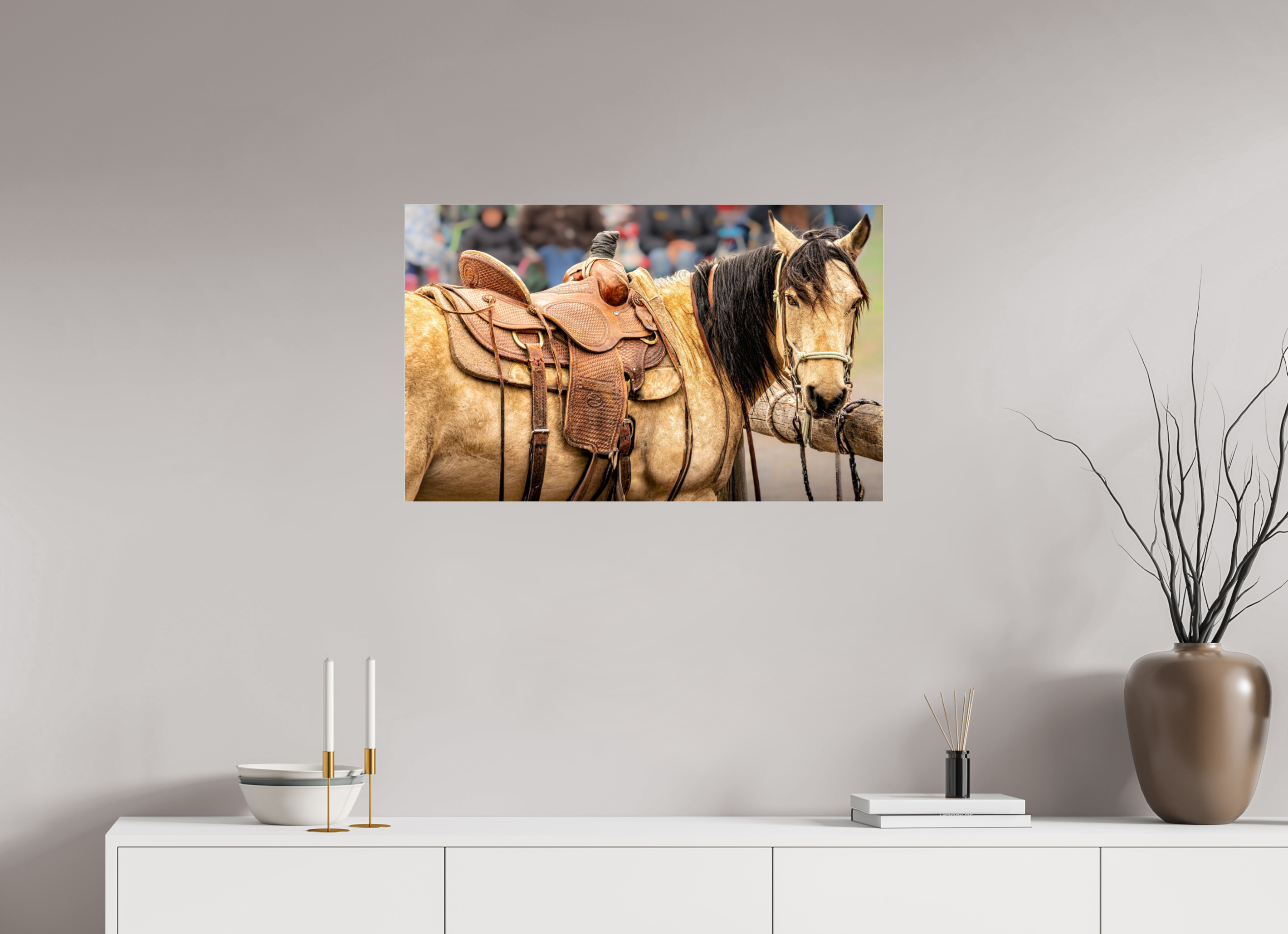 32.2 x 20″, ACRYLIC Pack Horse Portrait 7