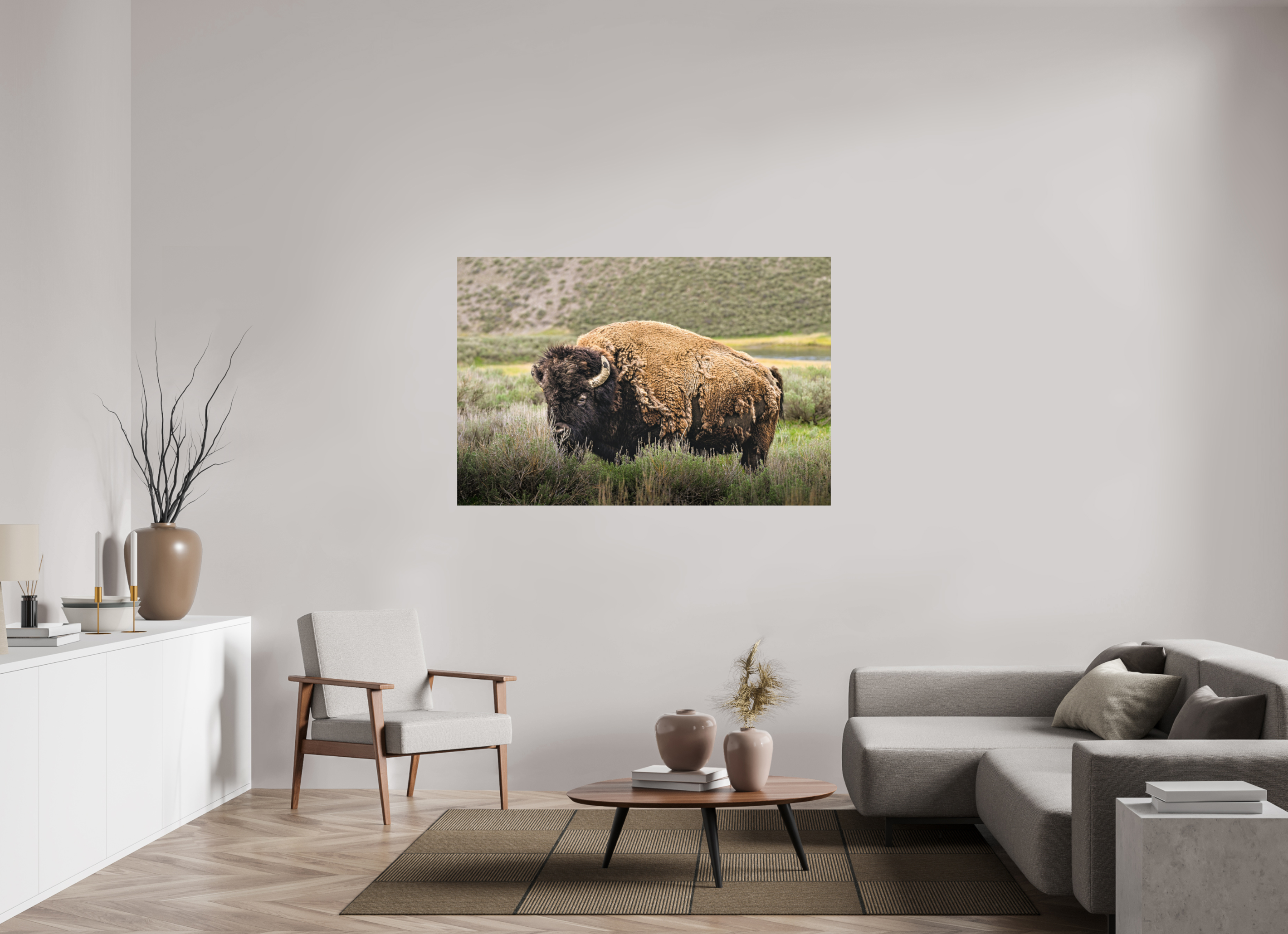 60 x 40″, ACRYLIC Bison