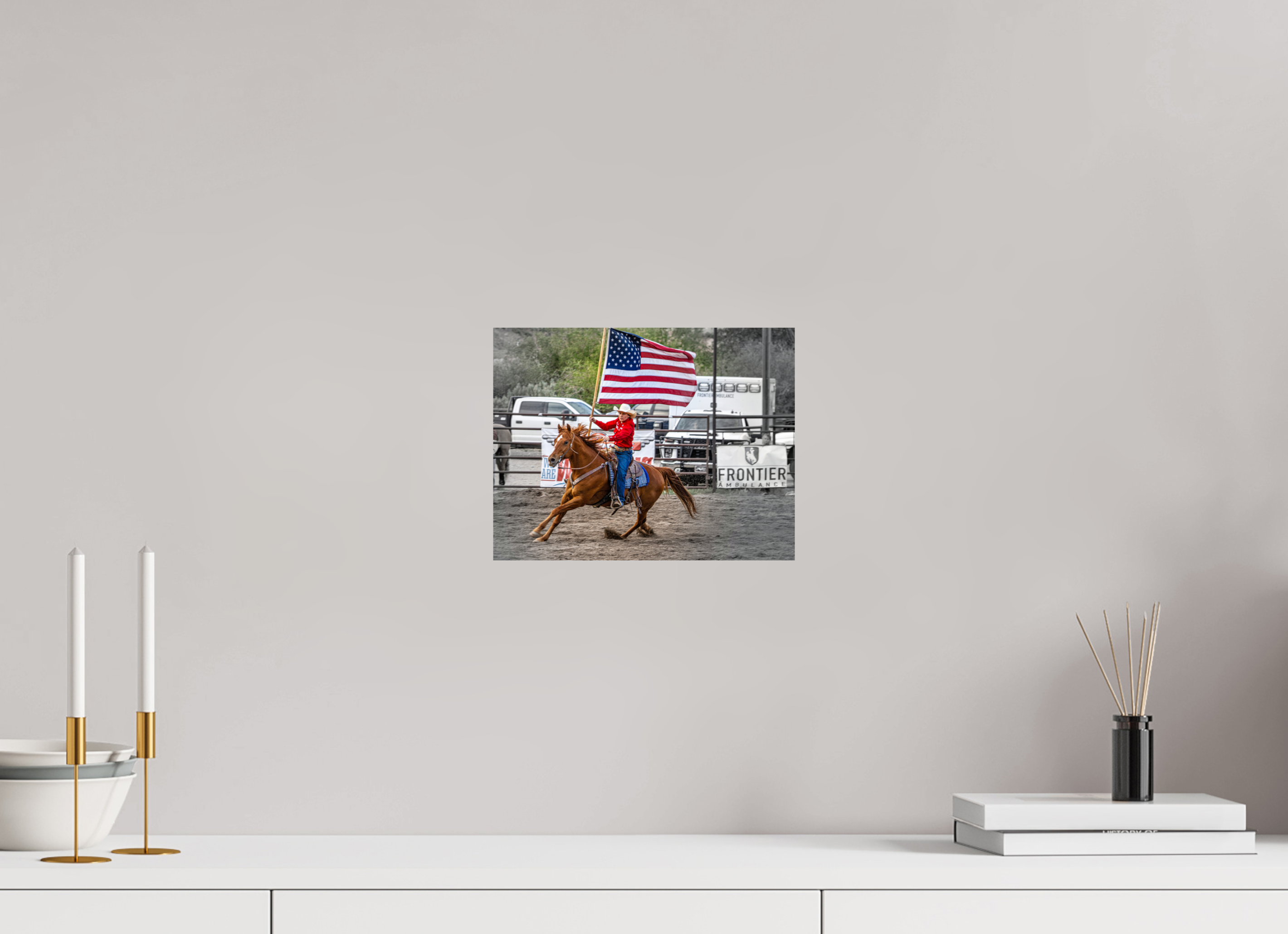 10.4 x 8″, METAL America 250 Flag Rider 15
