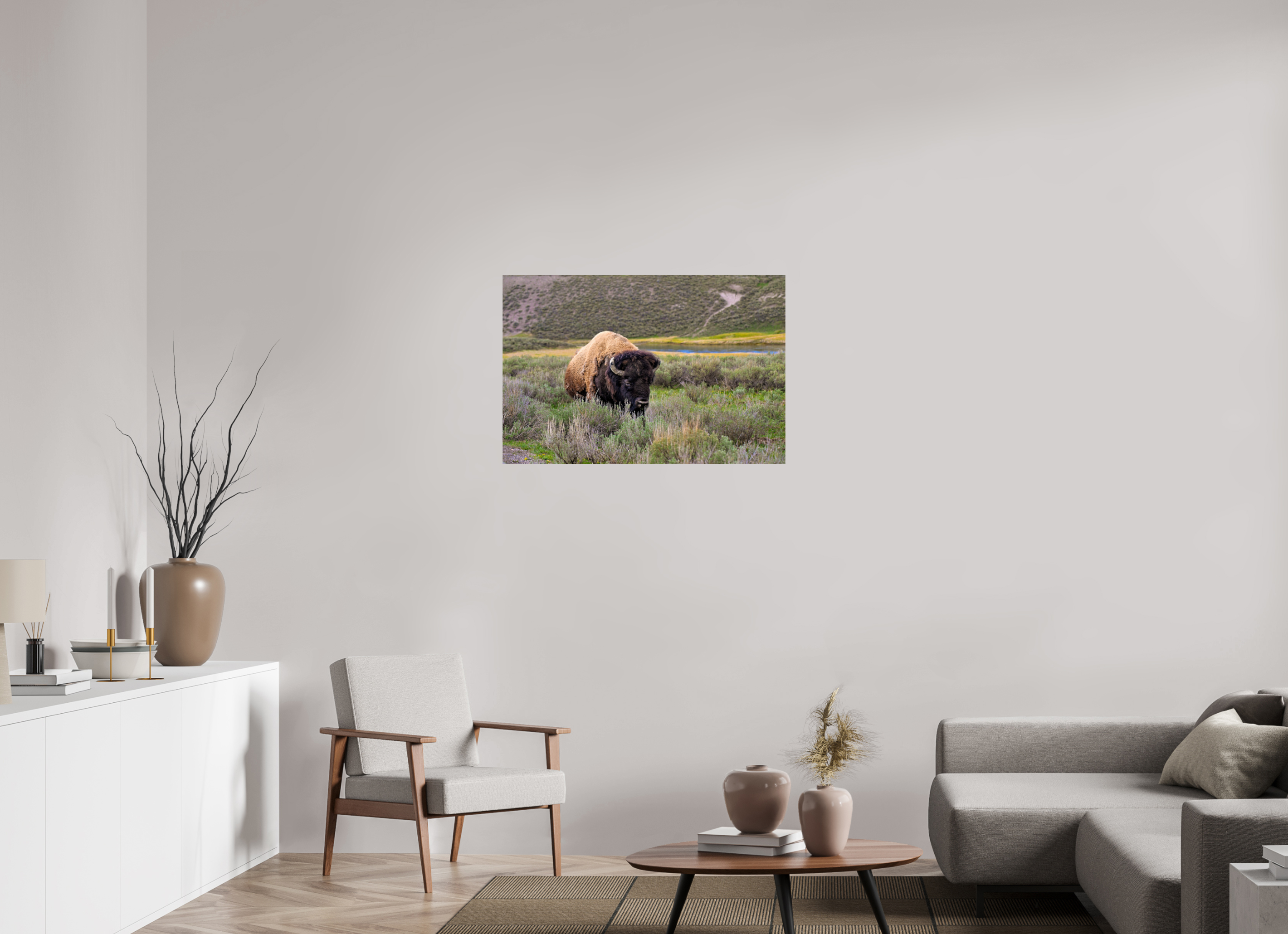36 x 24″, METAL Bison