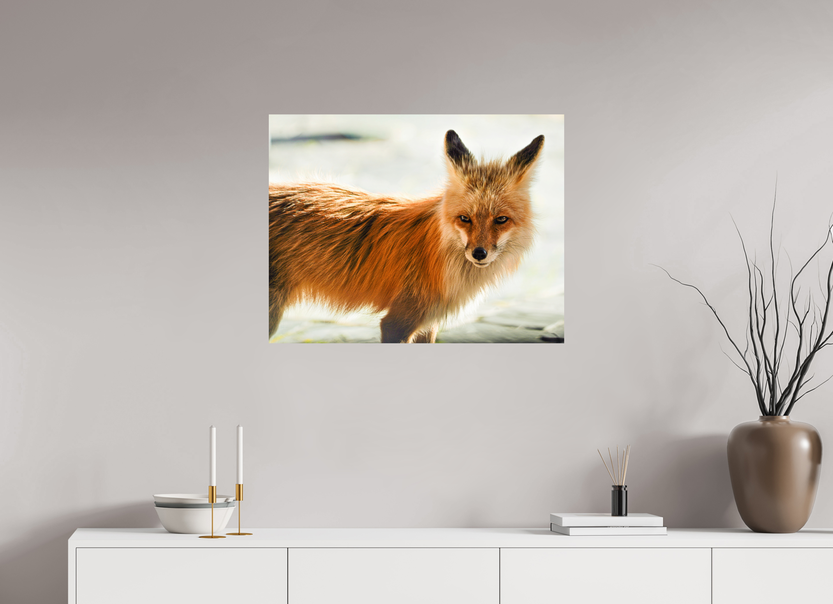 31 x 24″, PHOTO PAPER Fox