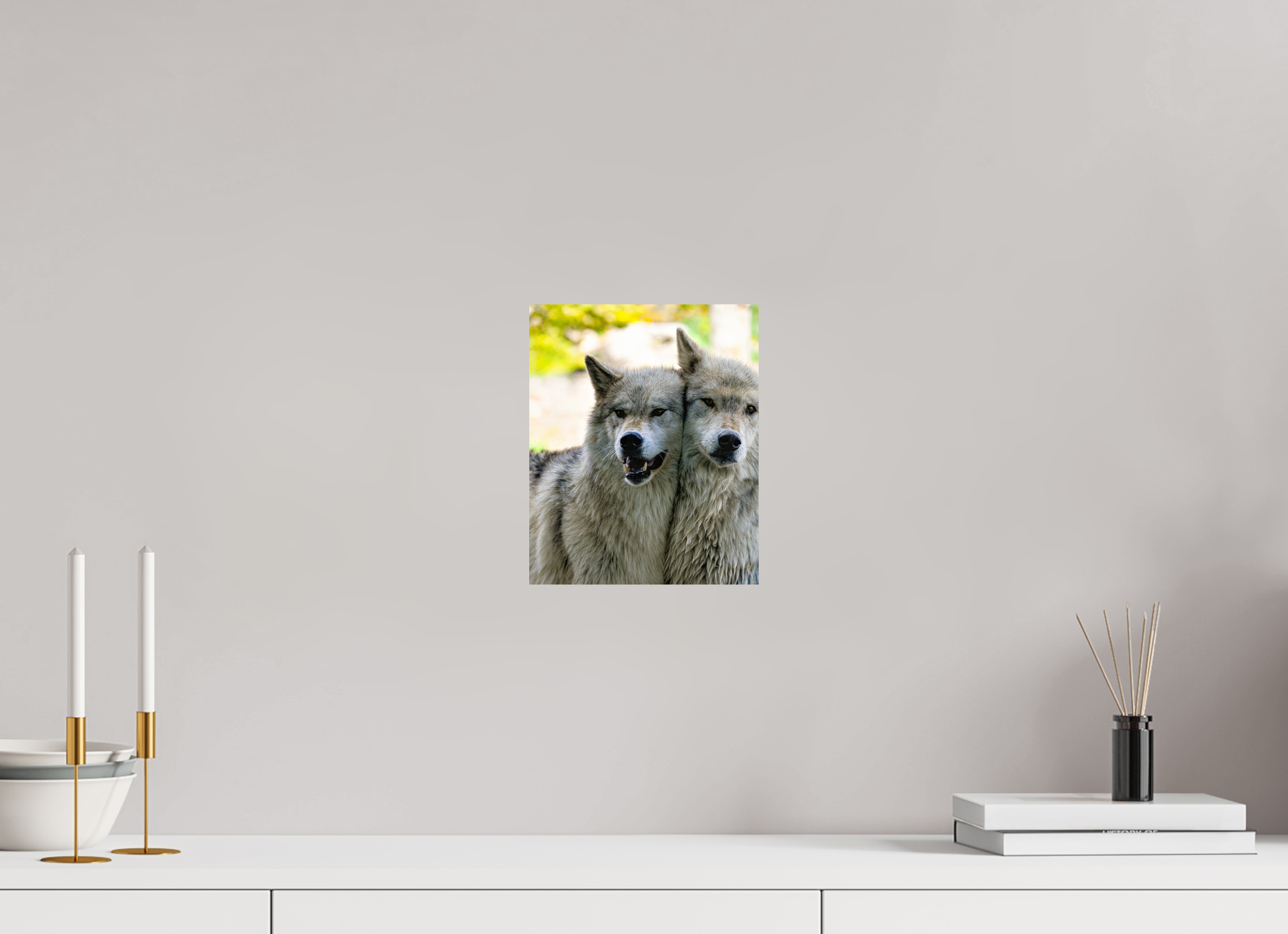 8 x 9.8″, PHOTO PAPER Wolf Friends