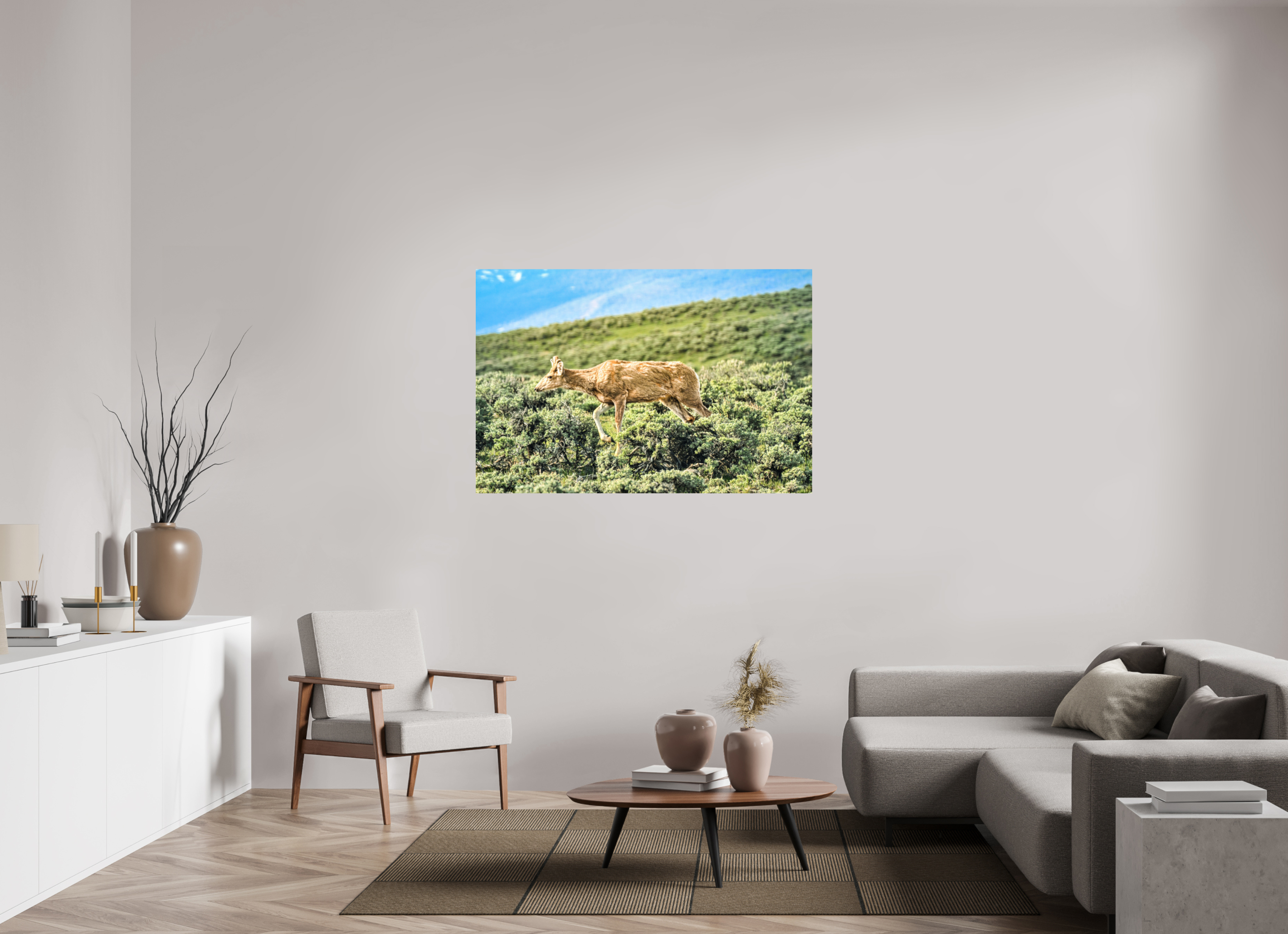 54 x 36″, METAL Deer