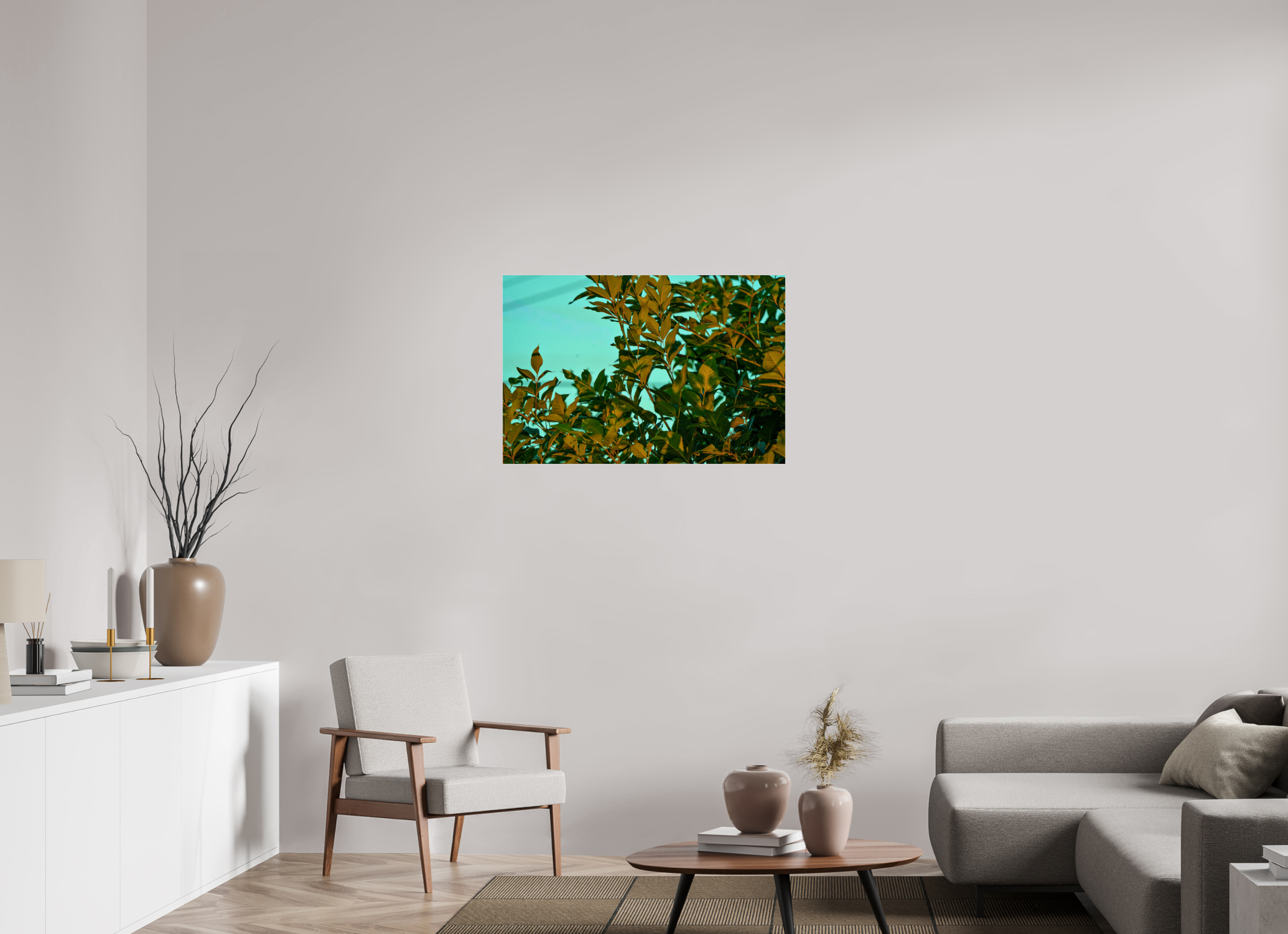 36 x 24″, ACRYLIC Leaves