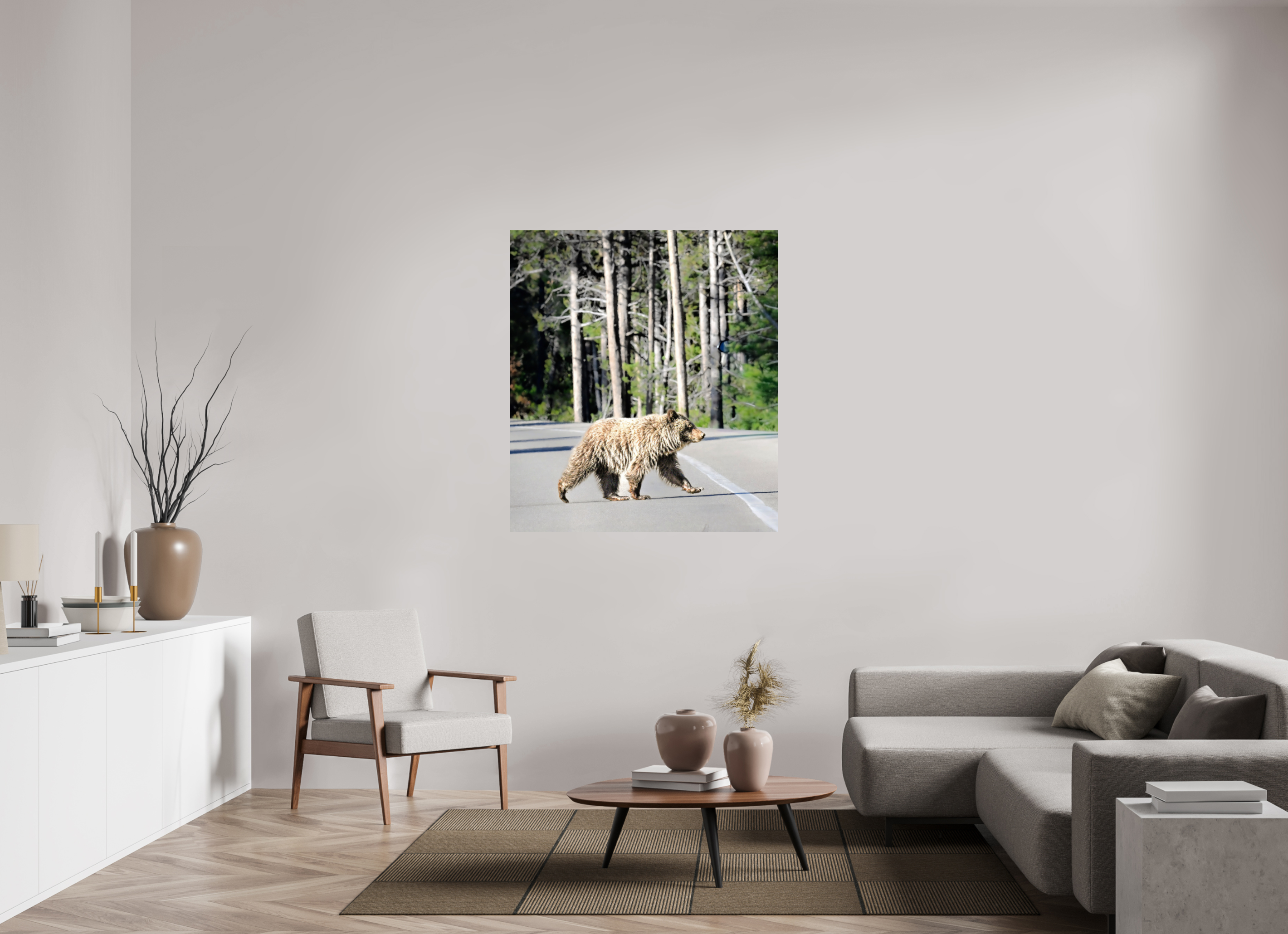 43 x 48.5″, METAL Bear