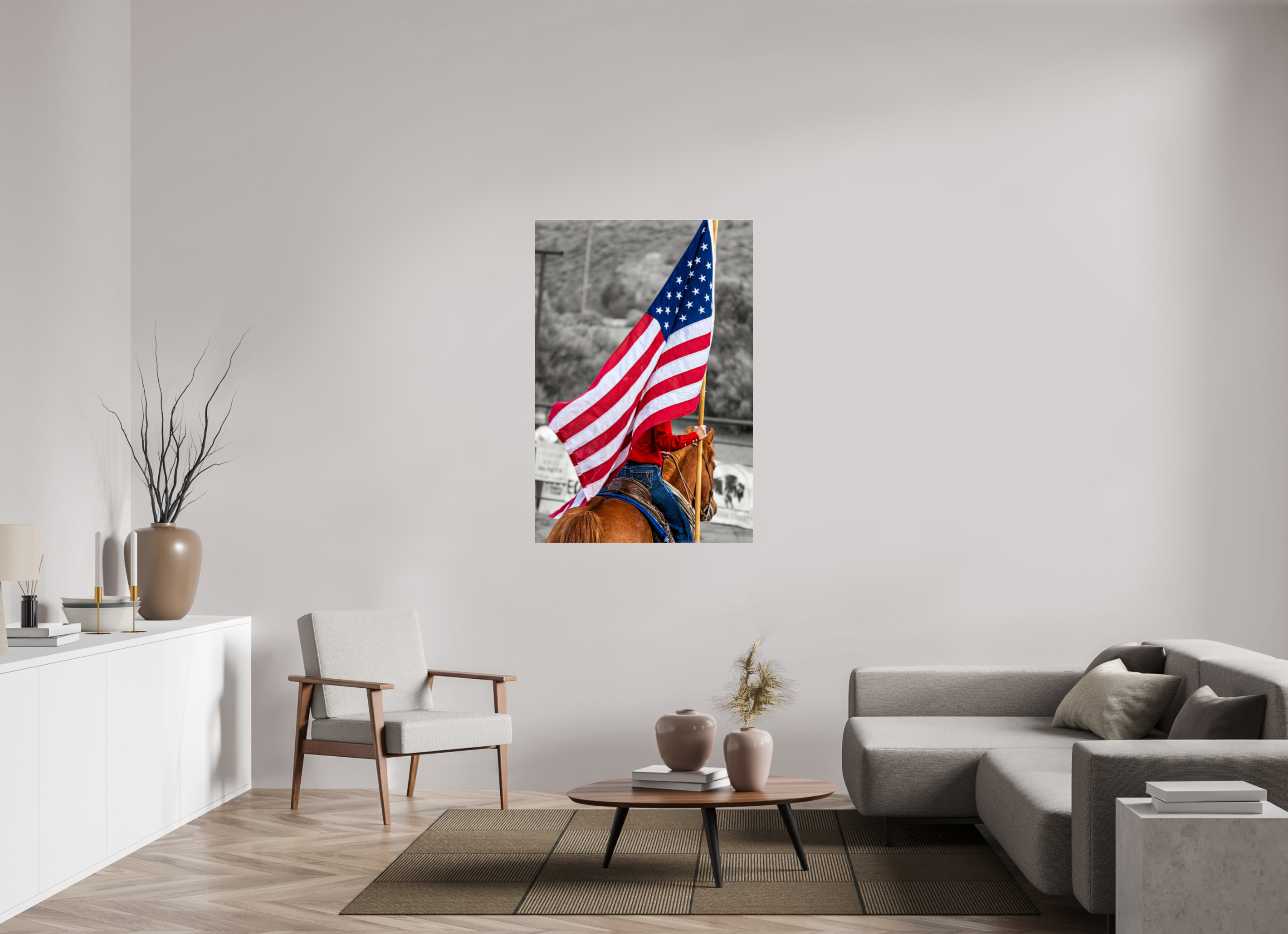 35 x 51.9″, ACRYLIC America 250 Flag Rider 9