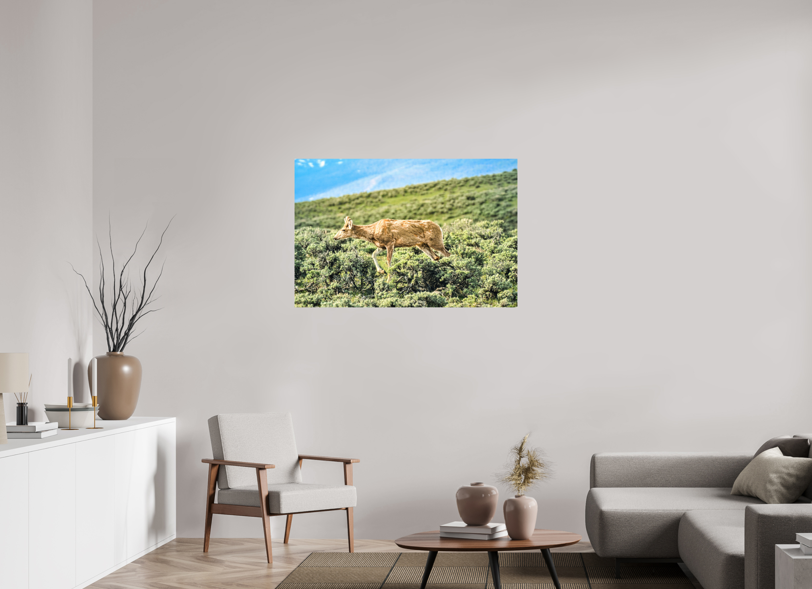 45 x 30″, METAL Deer