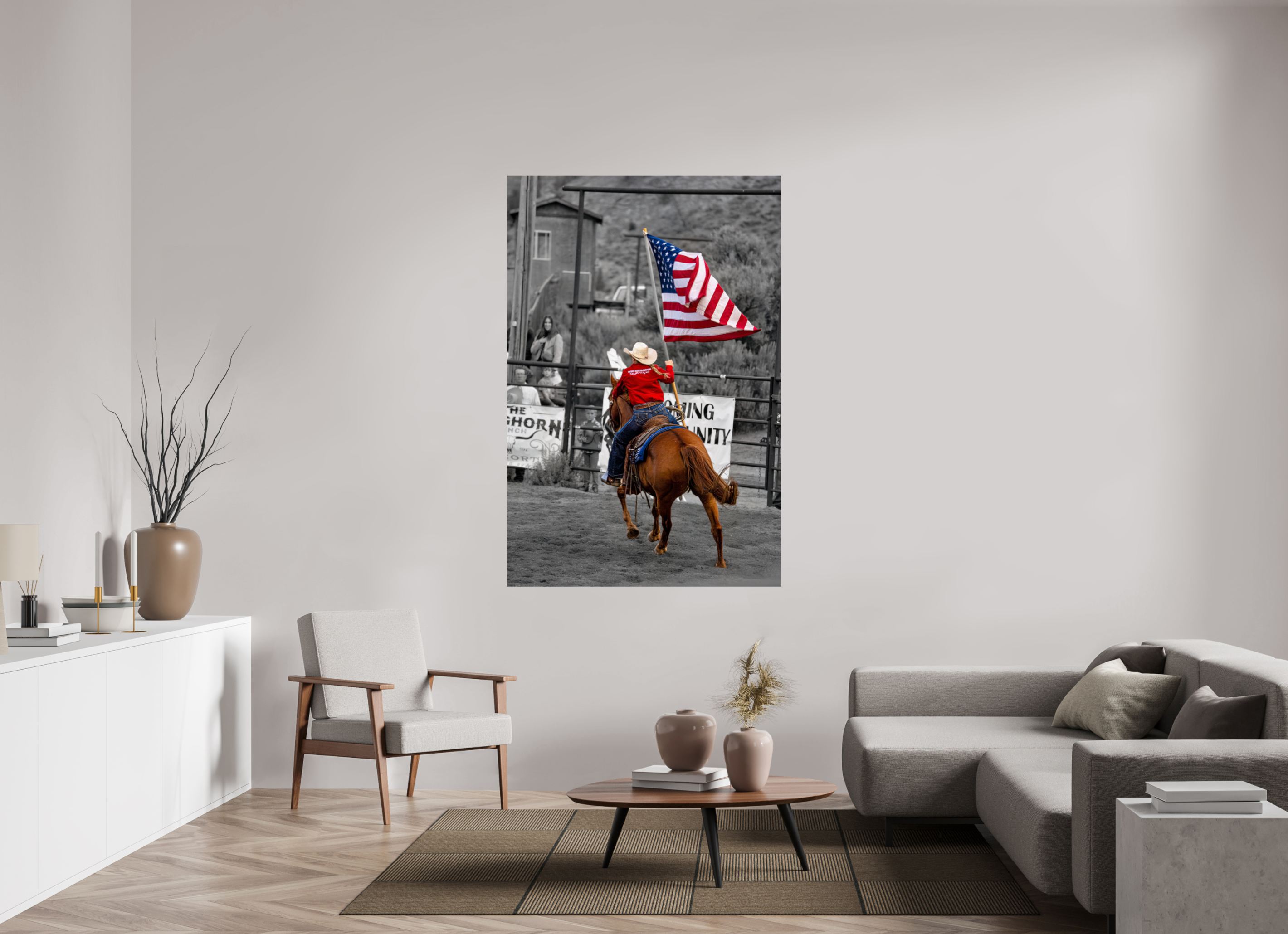 44 x 66″, METAL America 250 Flag Rider 10