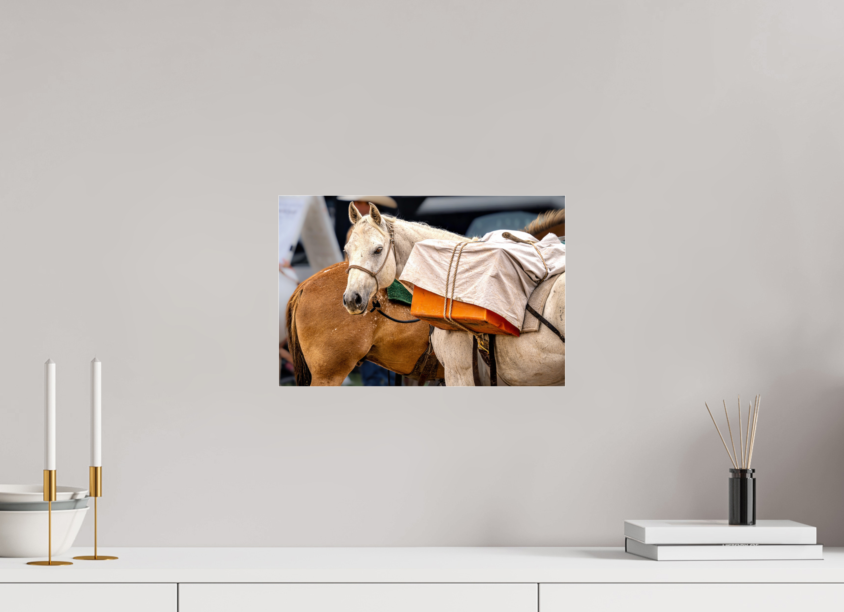 15 x 10″, ACRYLIC Pack Horse Portrait 19 Web Exclusive