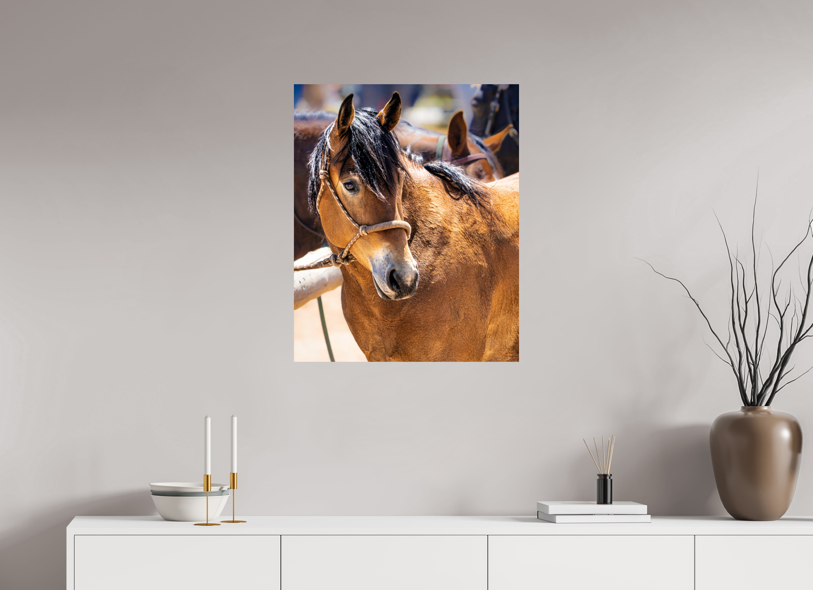 24 x 29.6″, METAL Pack Horse Portrait 5
