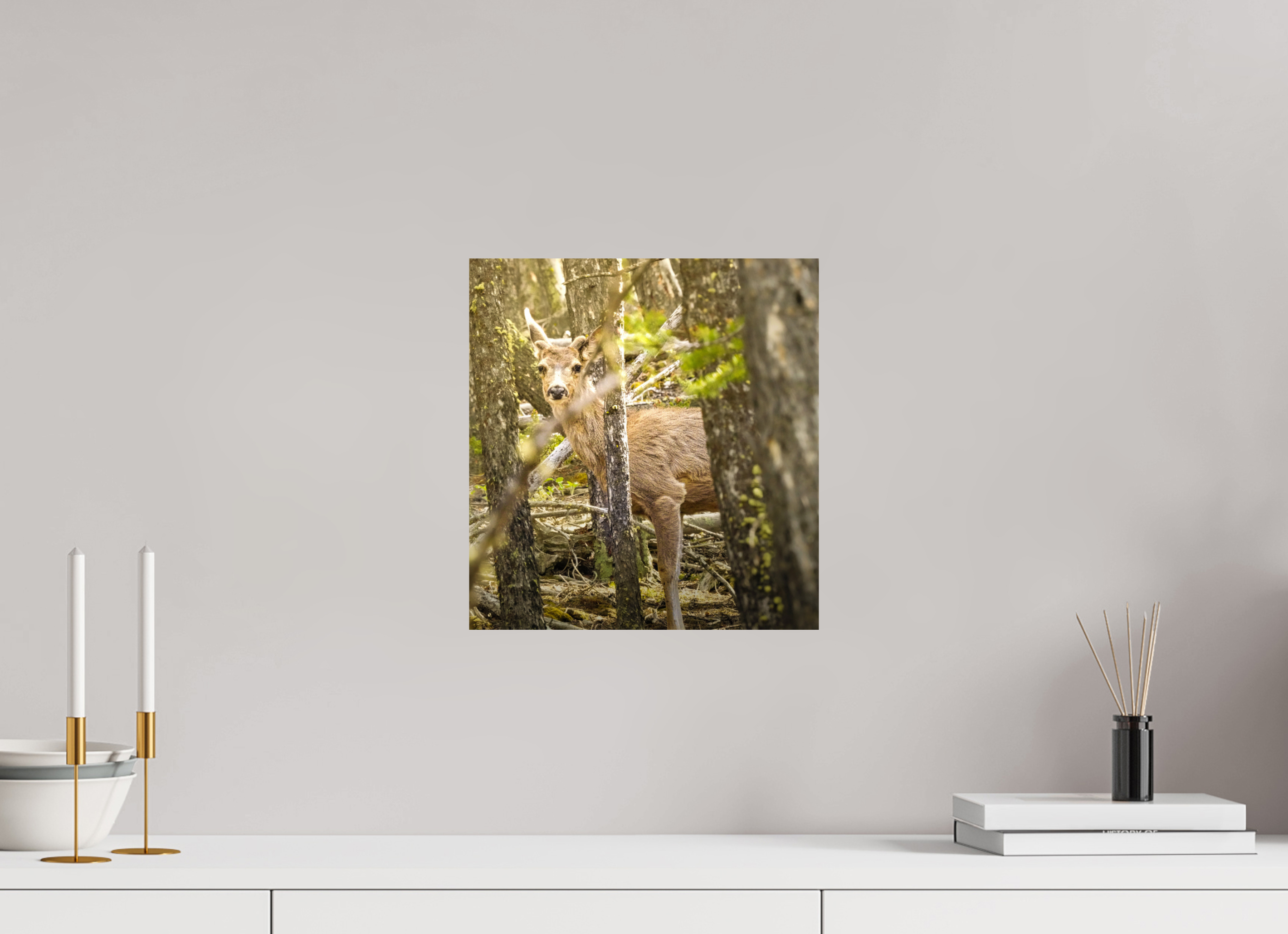 12 x 12.8″, METAL Deer