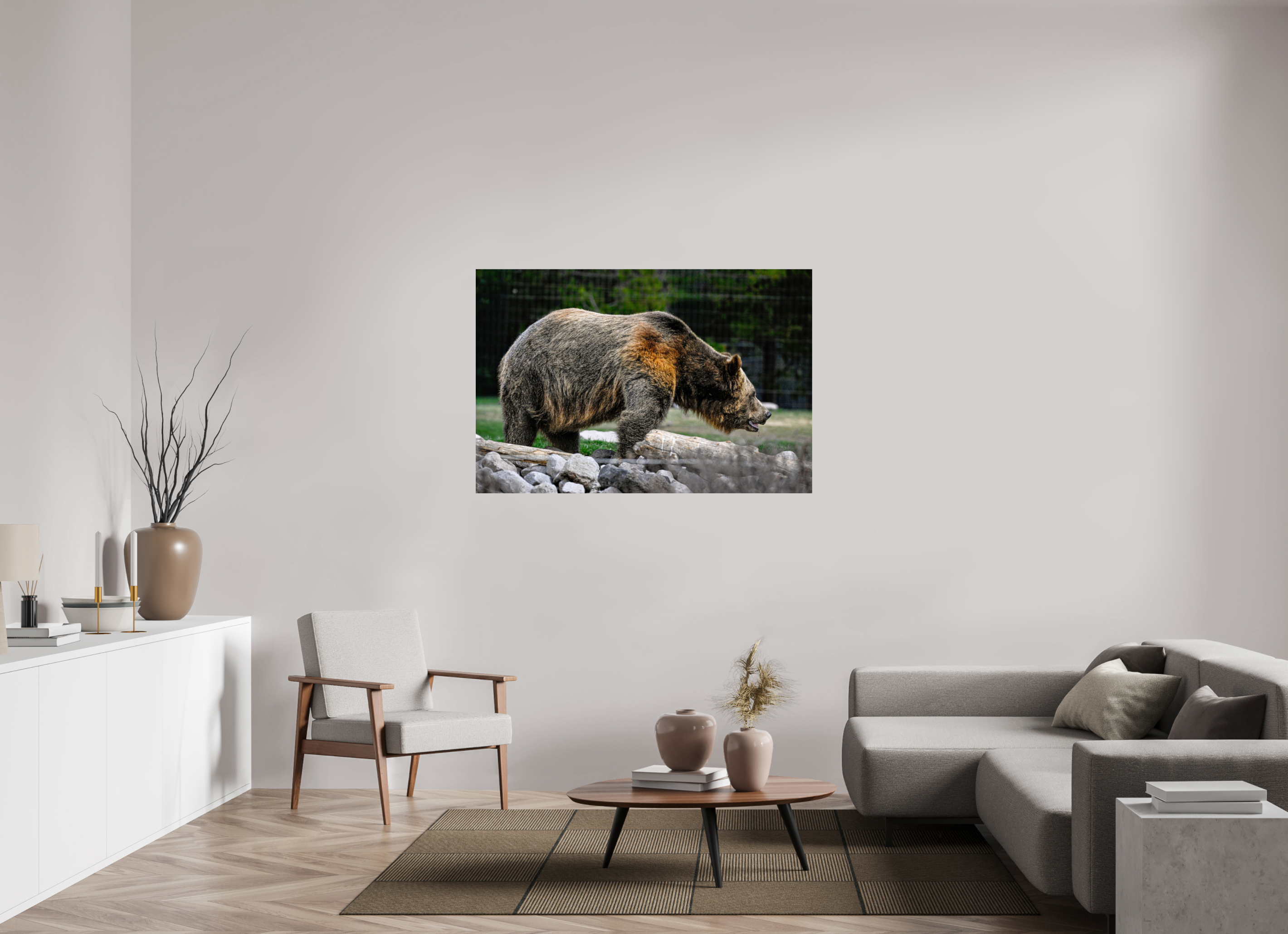 54 x 36″, METAL Bear