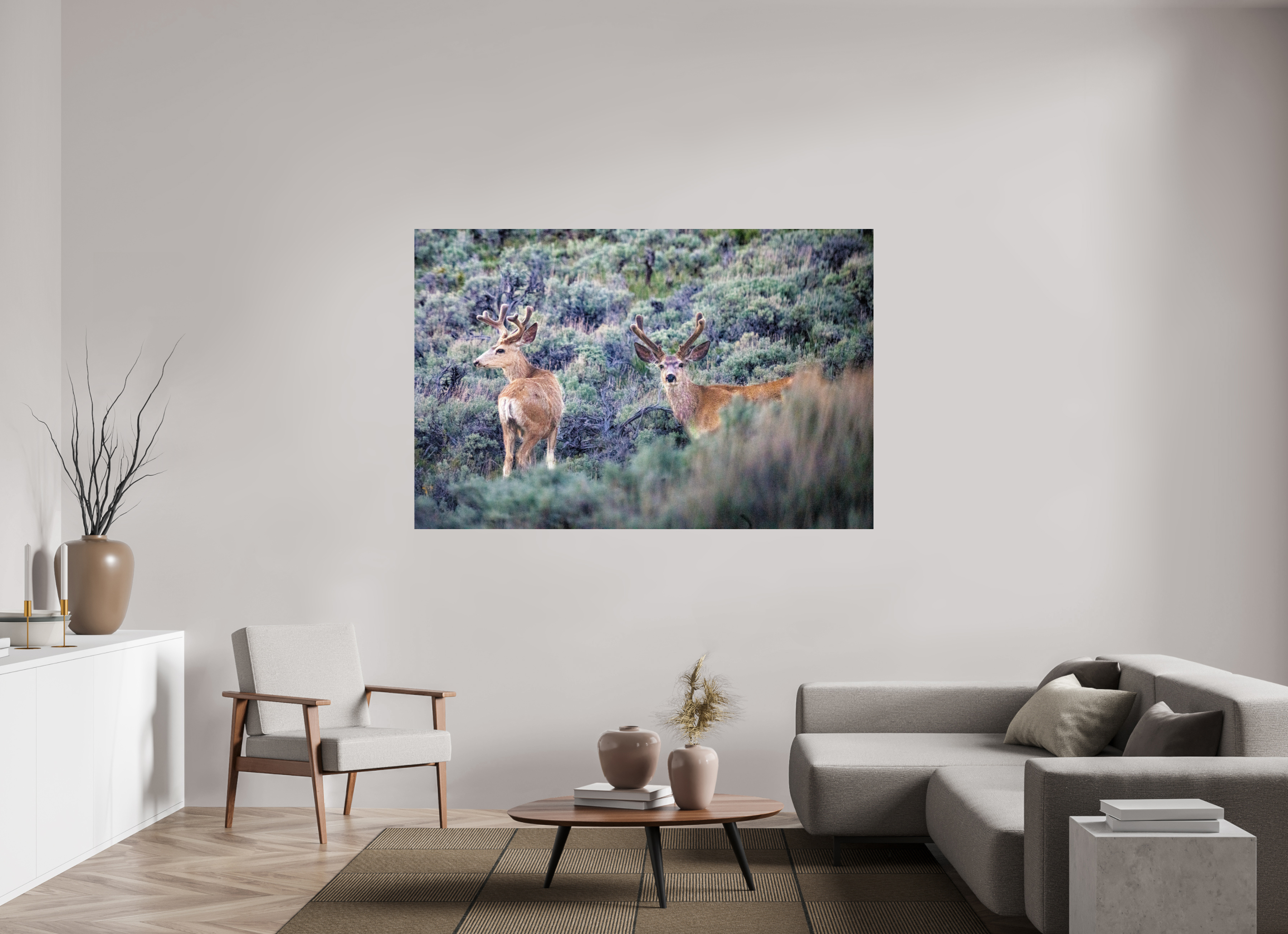 71.9 x 47″, METAL Deer