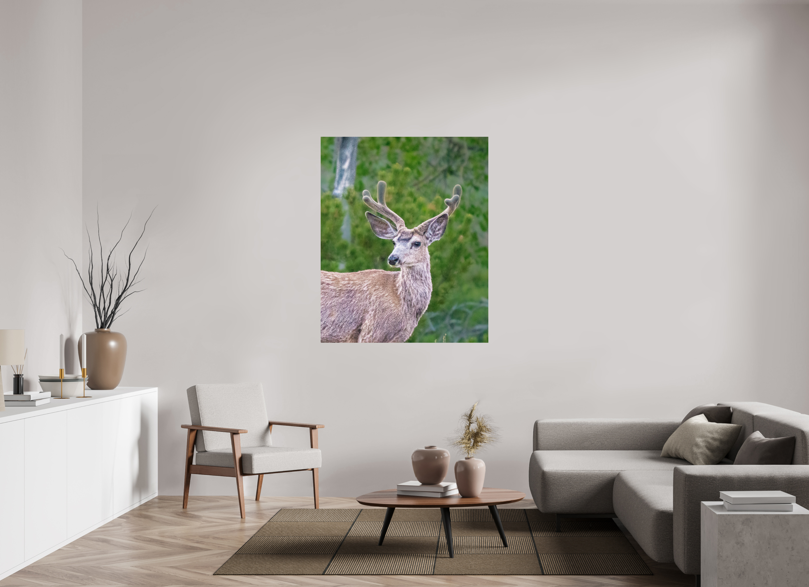 43 x 52.8″, PHOTO PAPER Deer