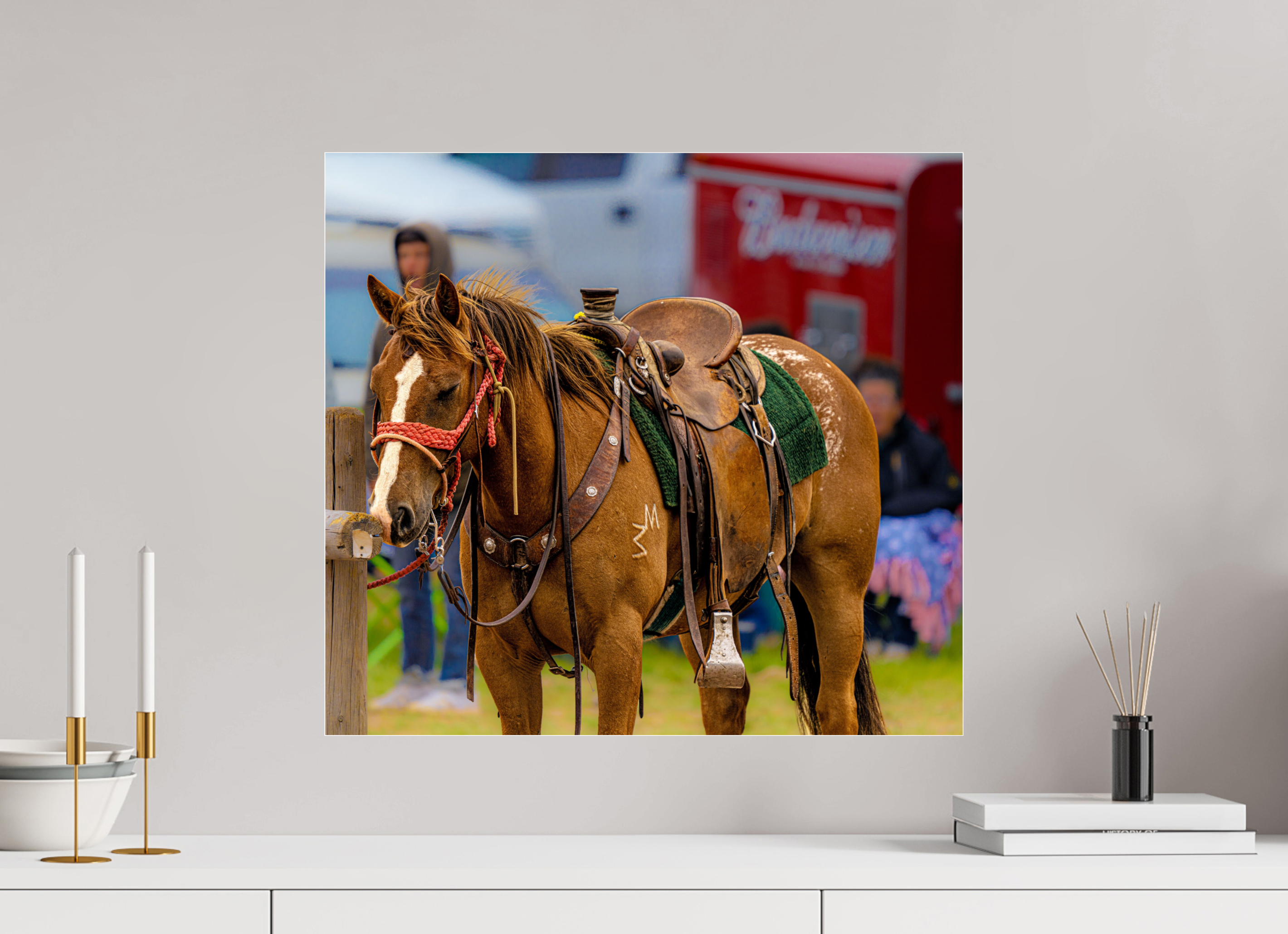 21.9 x 20″, ACRYLIC Pack Horse Portrait 18 Web Exclusive