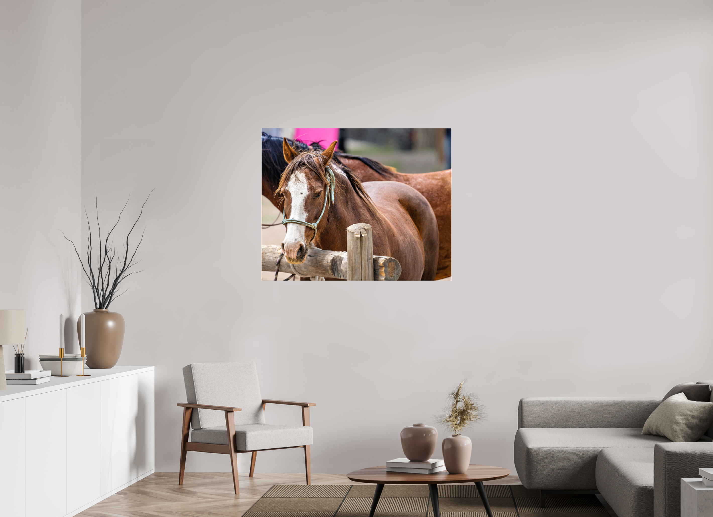 43.7 x 35″, ACRYLIC Pack Horse Portrait 12 Web Exclusive